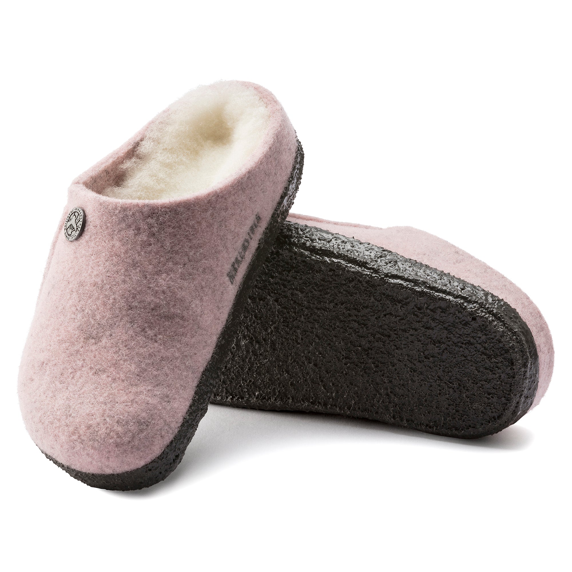Birkenstock Kids Zermatt Shearling soft pink wool/natural shearling
