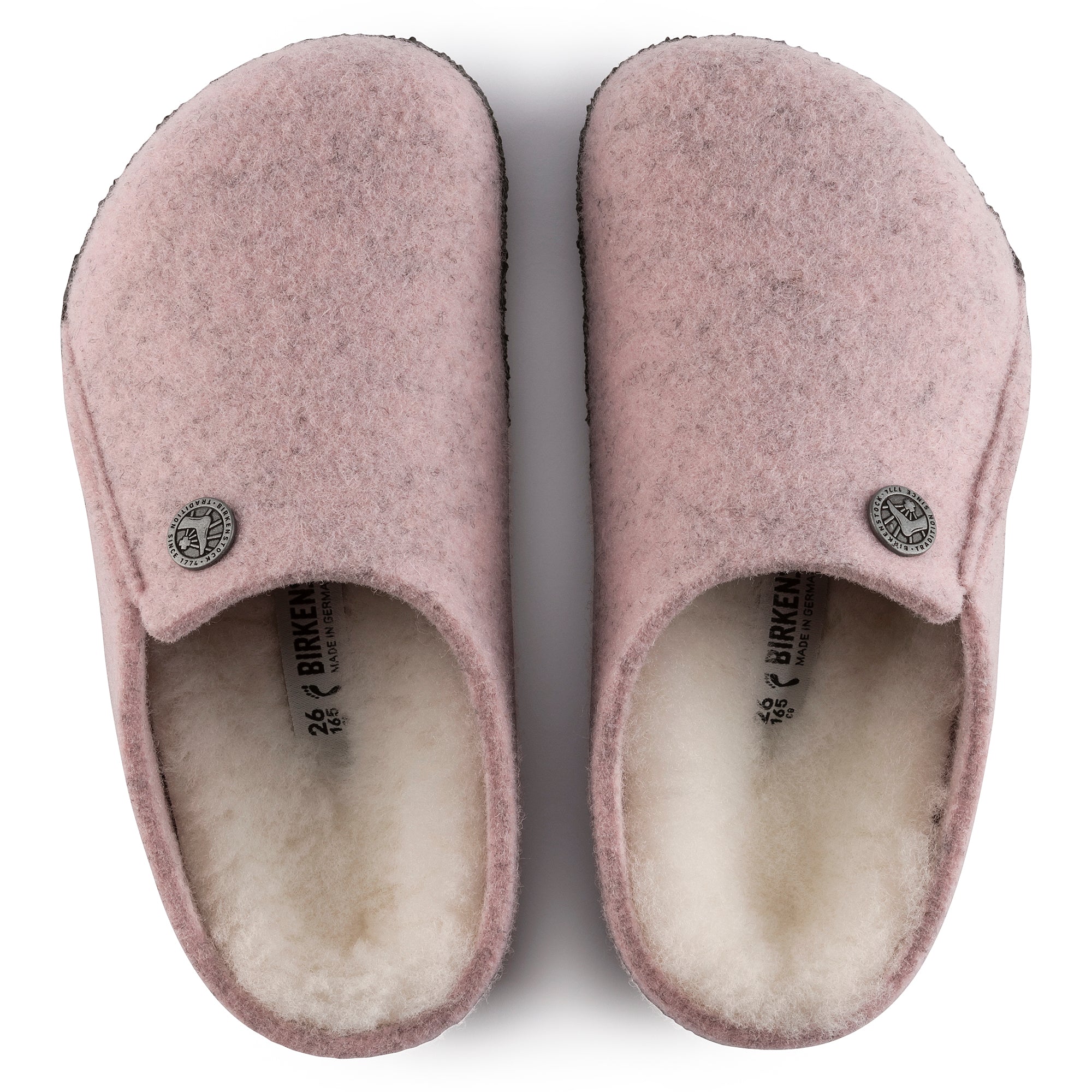 Birkenstock Kids Zermatt Shearling soft pink wool/natural shearling