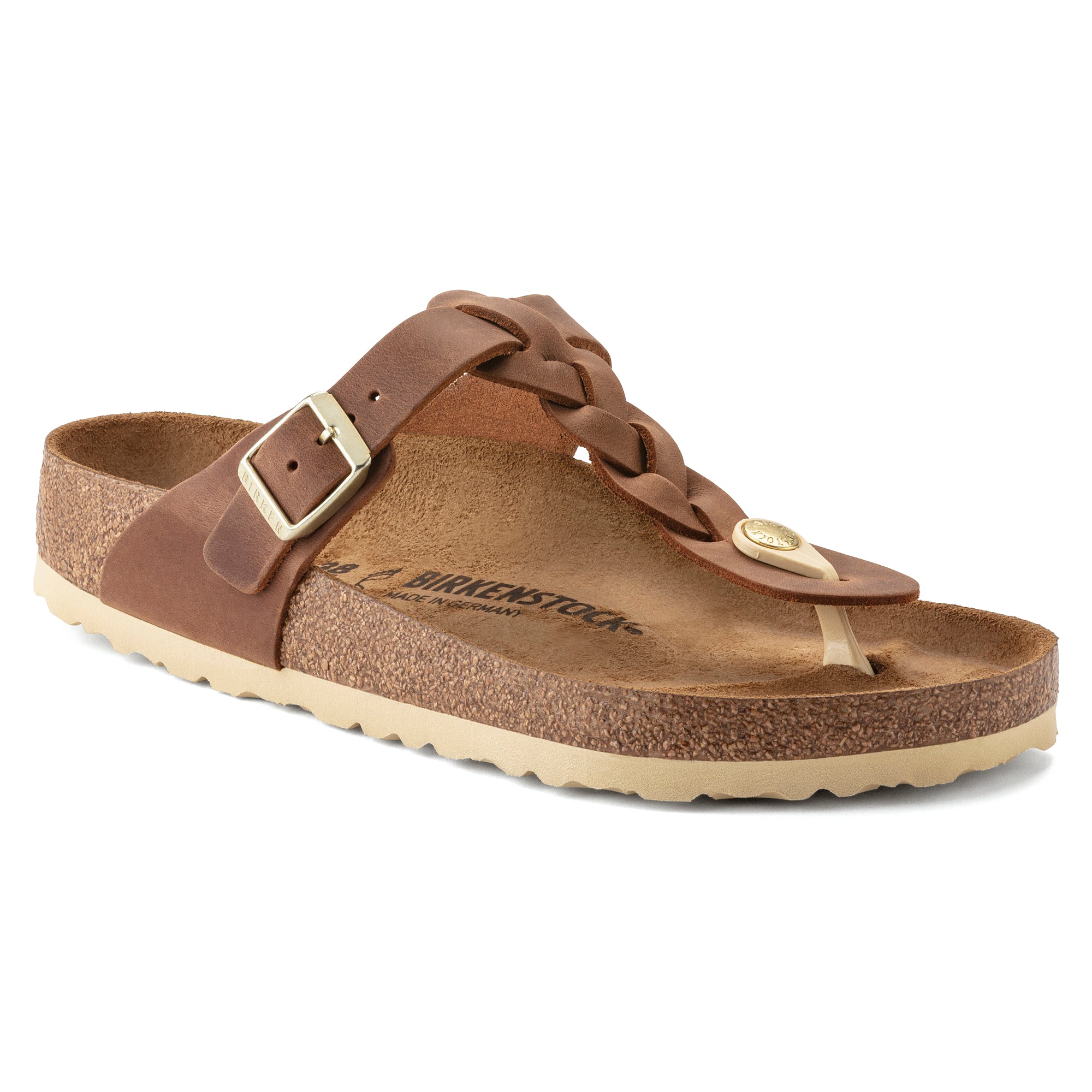 Birkenstock Limited Edition Gizeh Braid cognac oiled leather