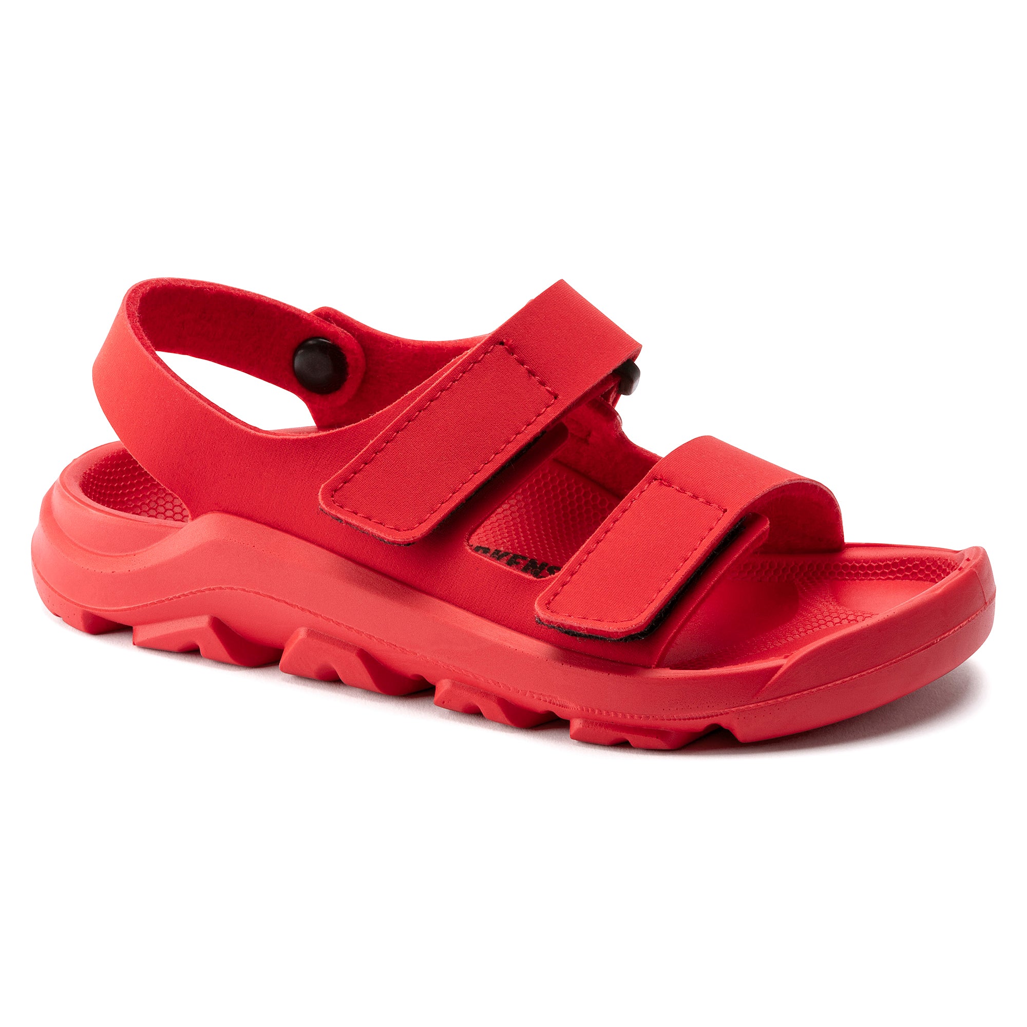 Birkenstock Rugged Kids Mogami Hook & Loop red textile