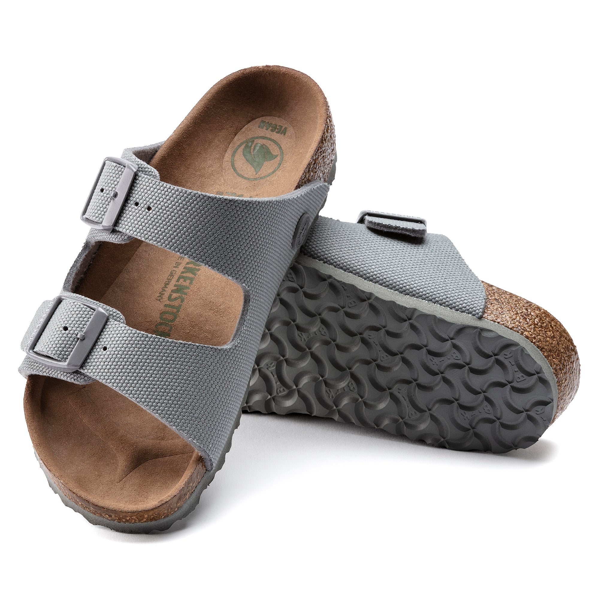 Birkenstock Kids Arizona Vegan stone canvas