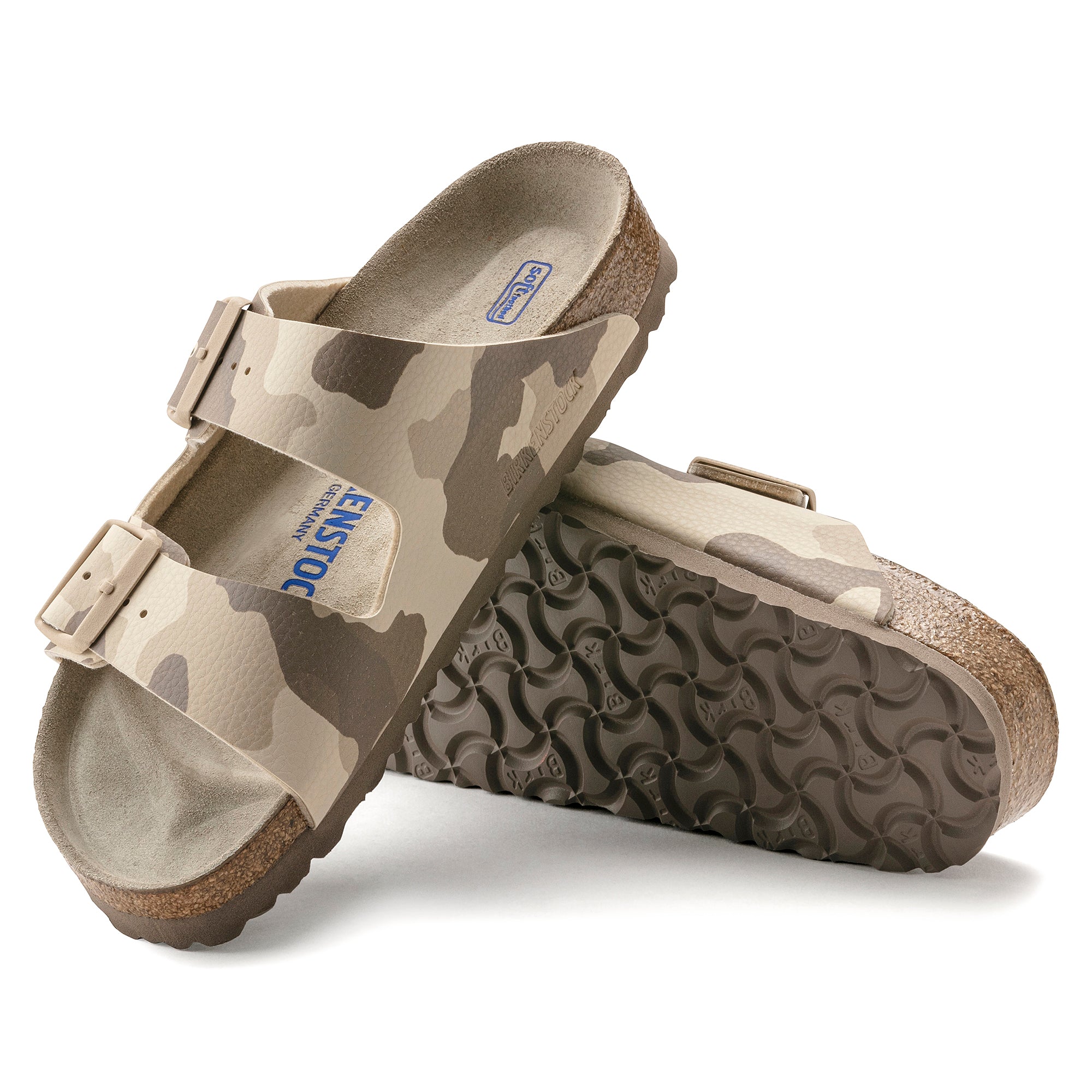 Birkenstock Arizona Soft Footbed desert soil camo gray/taupe Birko-Flor