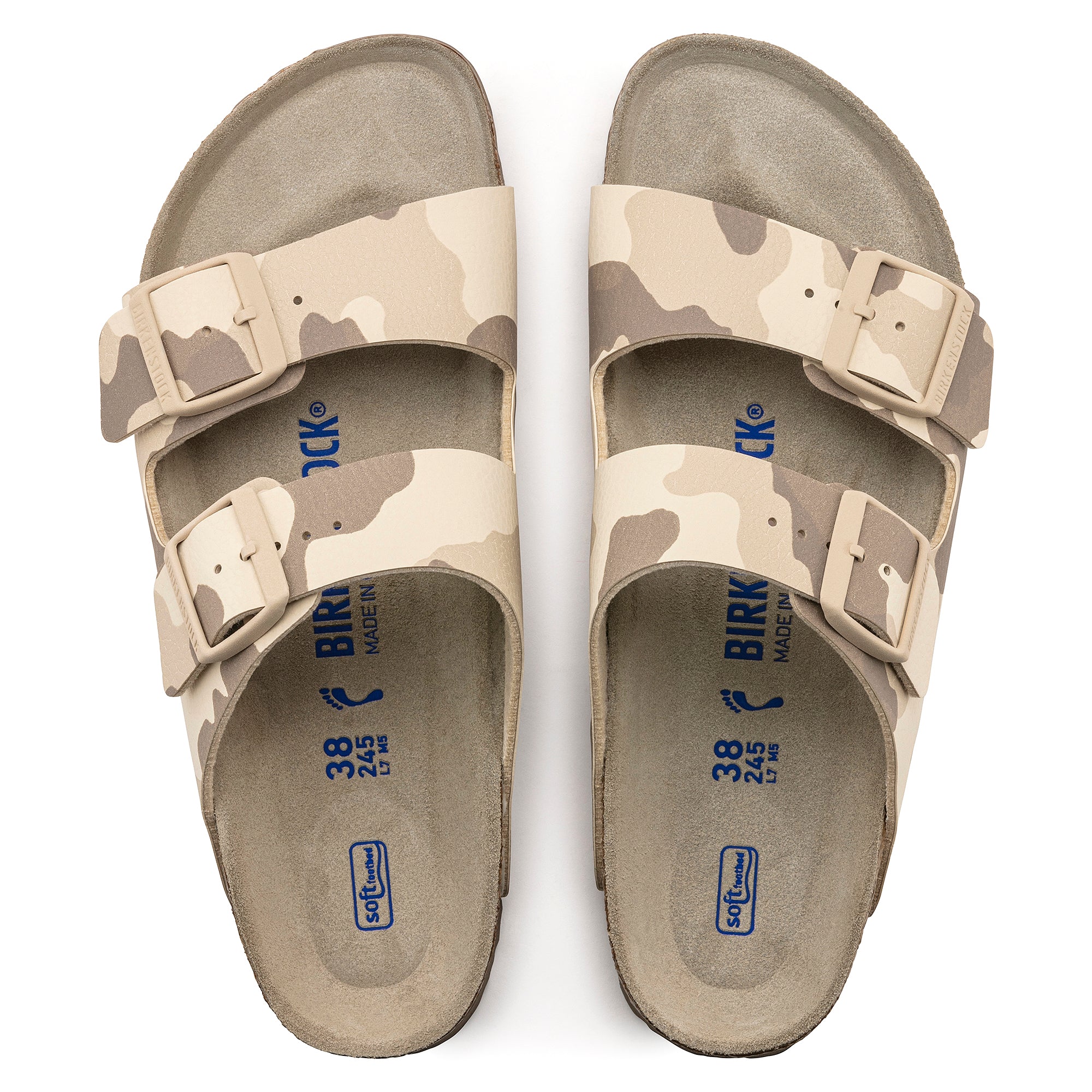 Birkenstock Arizona Soft Footbed desert soil camo gray/taupe Birko-Flor