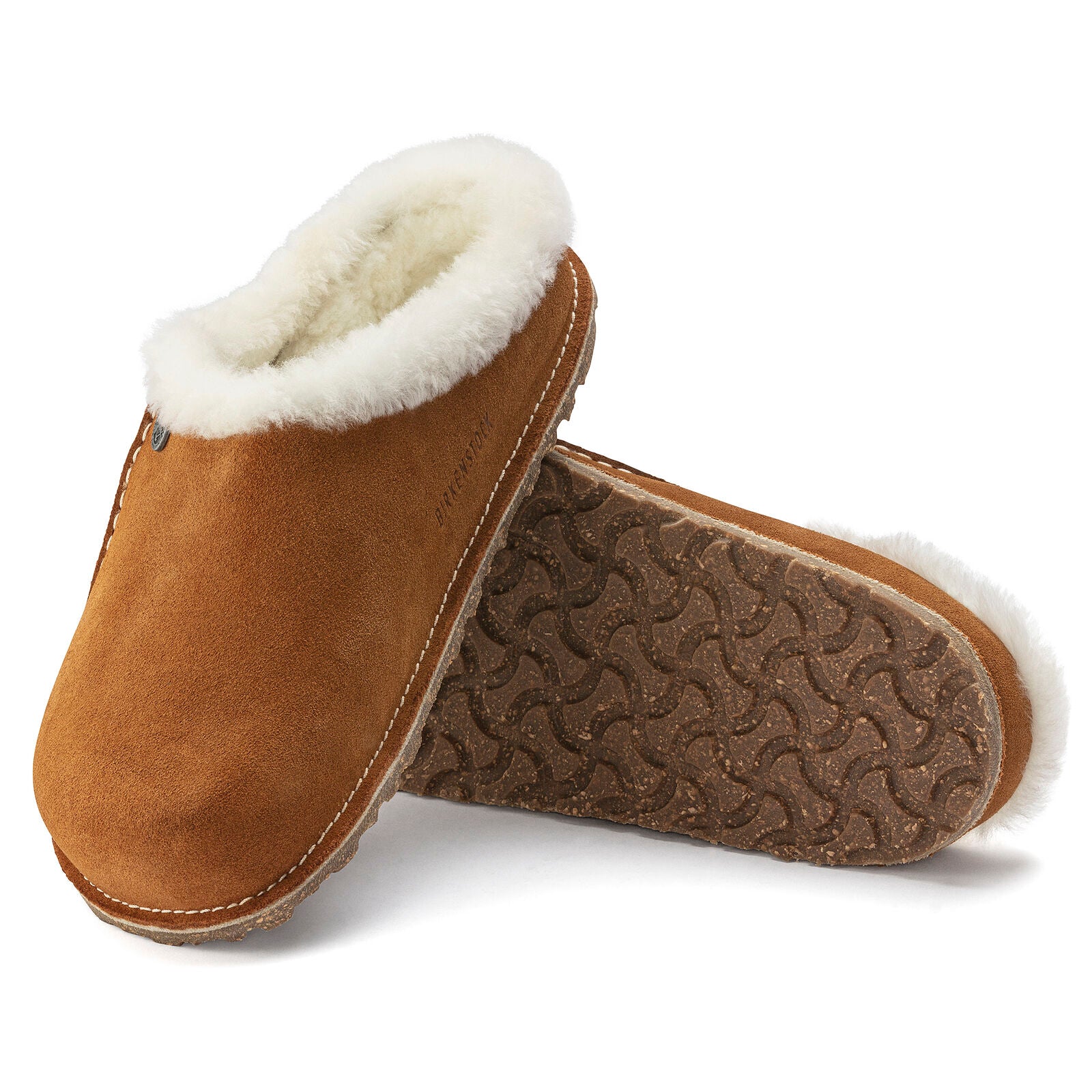 Birkenstock Zermatt Premium mink suede/natural shearling with rubber/cork sole