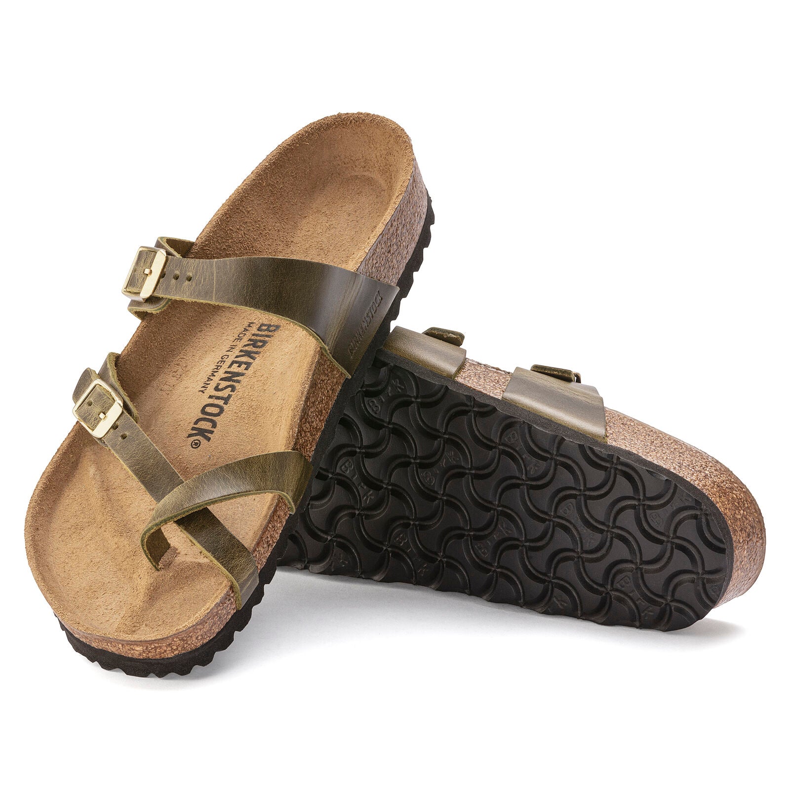 Birkenstock Mayari green olive oiled leather