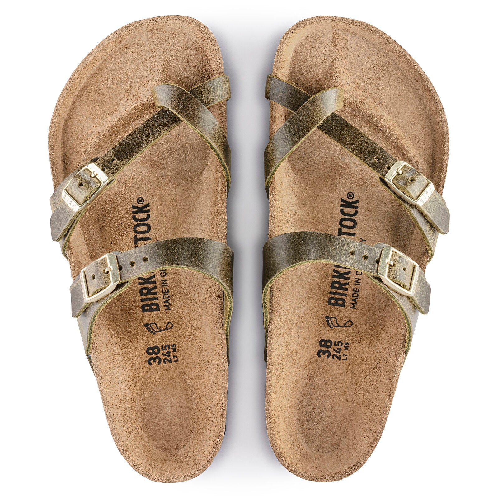 Birkenstock Mayari green olive oiled leather