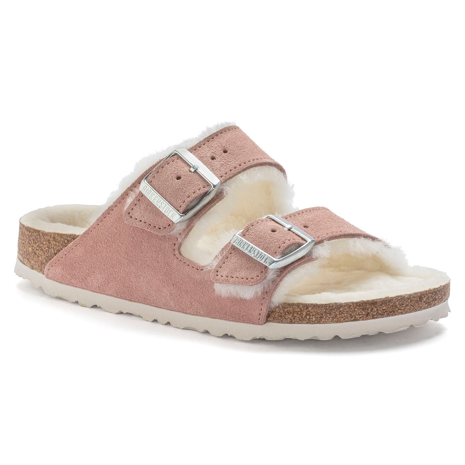 Birkenstock Limited Edition Arizona pink clay suede/natural shearling