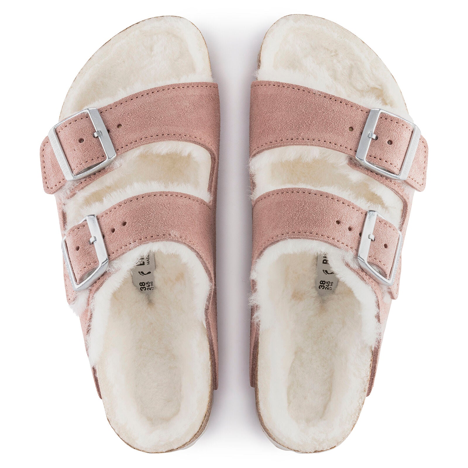 Birkenstock Arizona Shearling pink clay suede/natural shearling