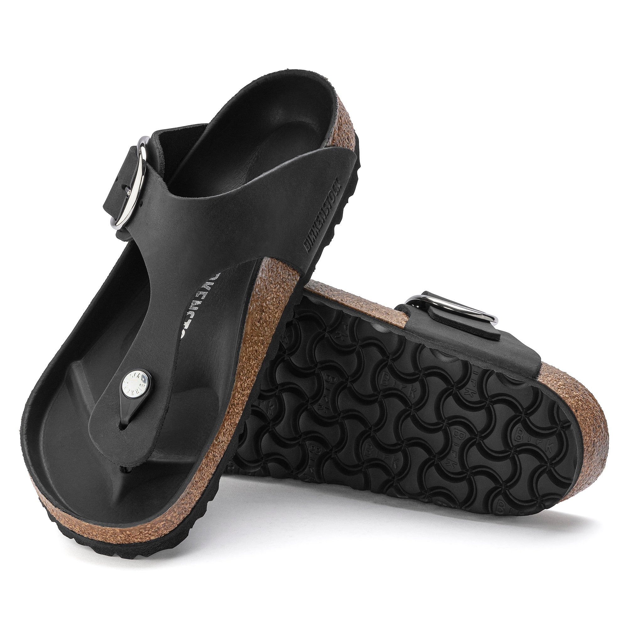 Birkenstock Limited Edition Gizeh Big Buckle black oiled leather