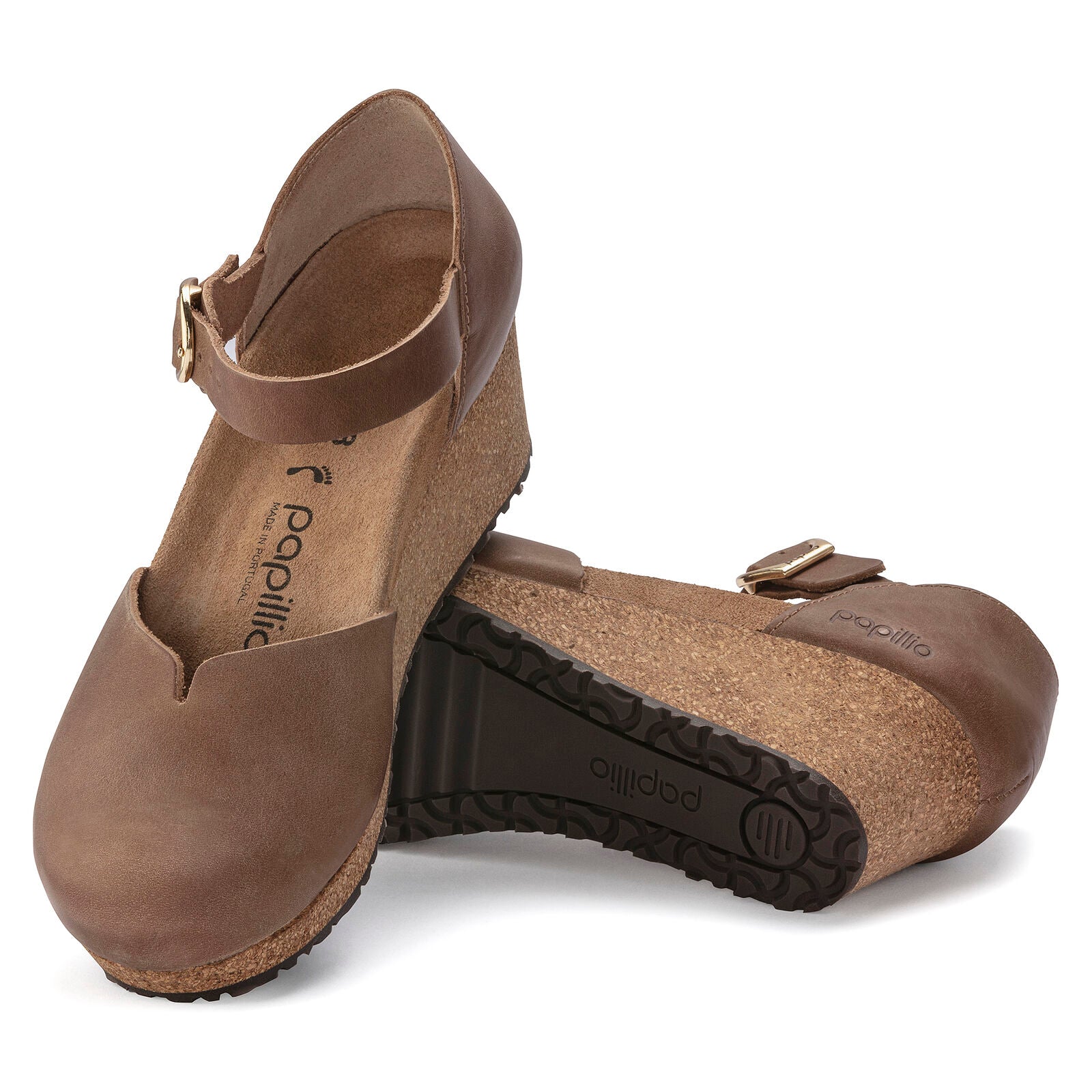 Papillio Mary cognac leather by Birkenstock