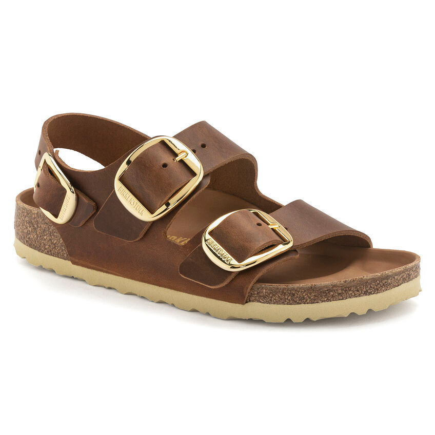 Birkenstock Limited Edition Milano Big Buckle cognac oiled leather