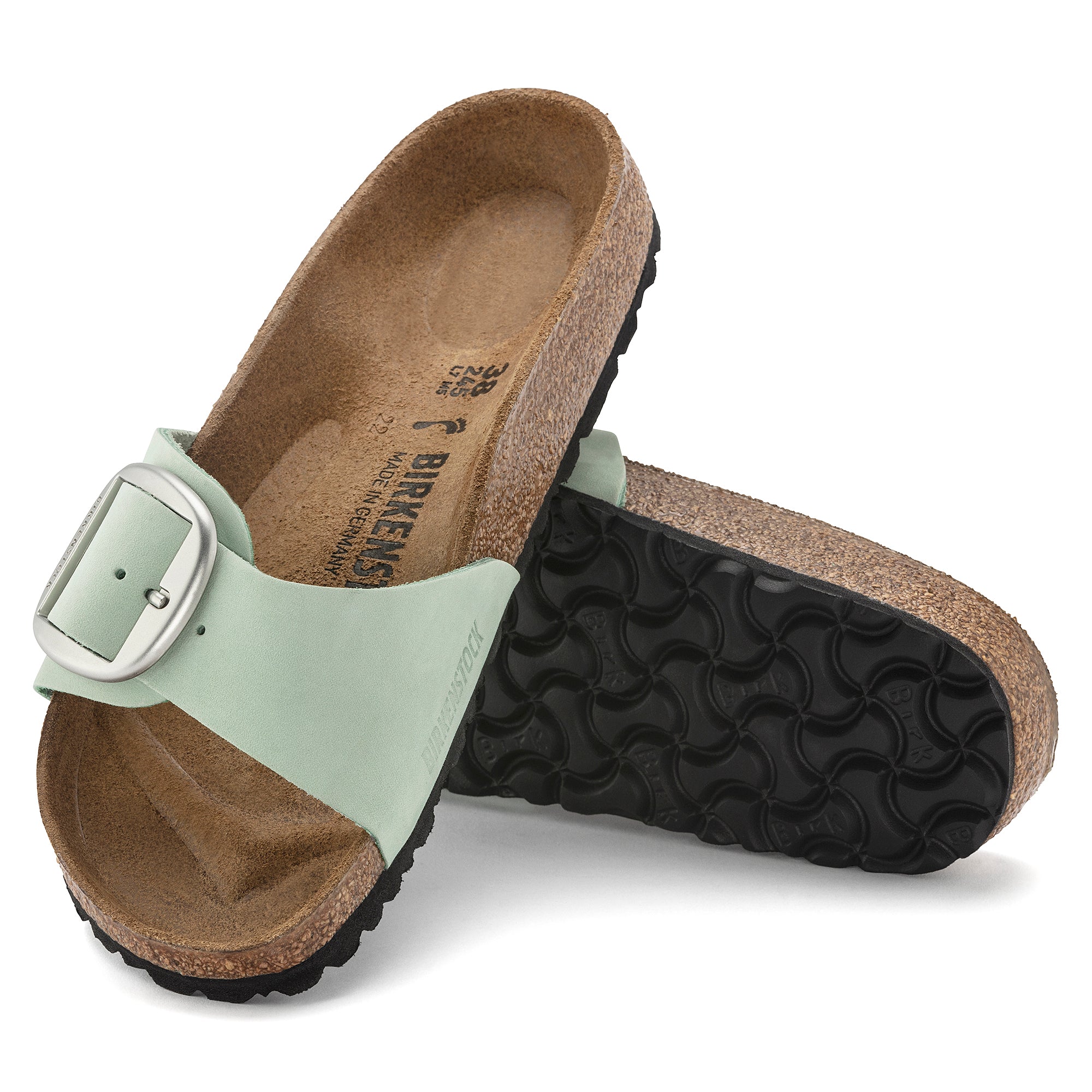 Birkenstock Madrid Big Buckle matcha nubuck