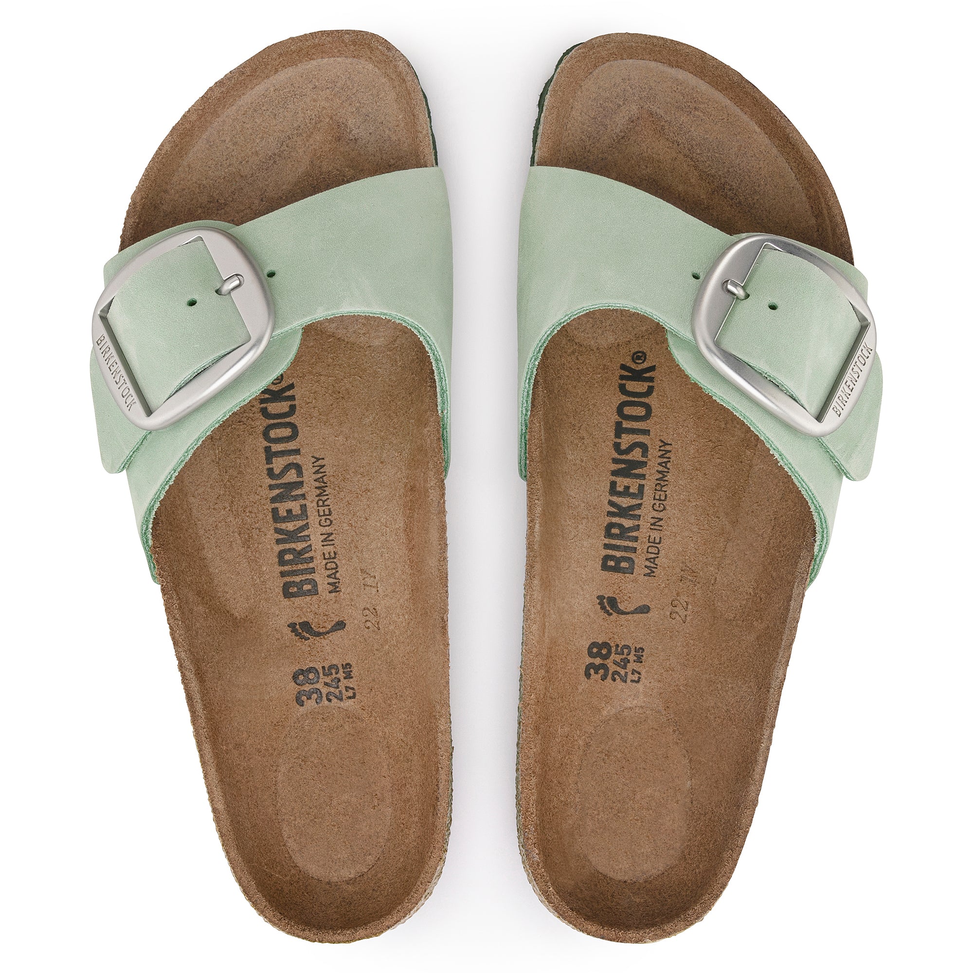 Birkenstock Madrid Big Buckle matcha nubuck