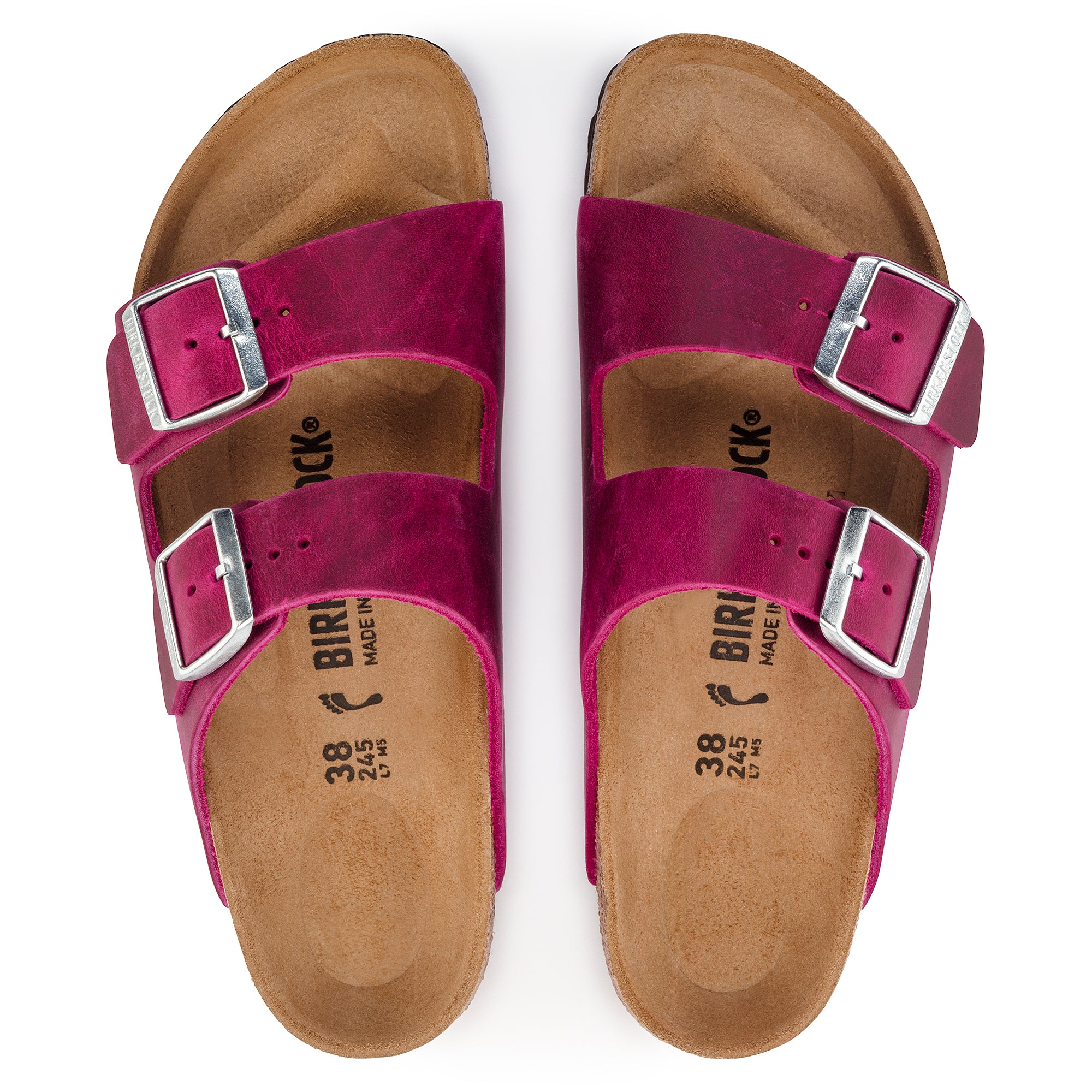 Birkenstock Arizona festival fuchsia oiled leather