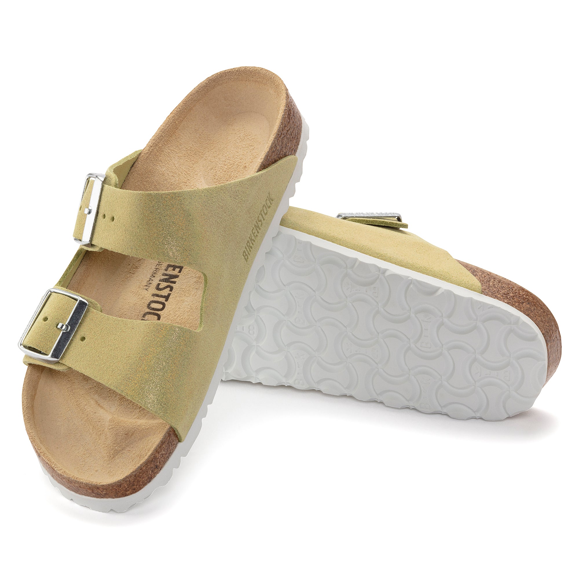 Birkenstock Arizona shimmering popcorn suede