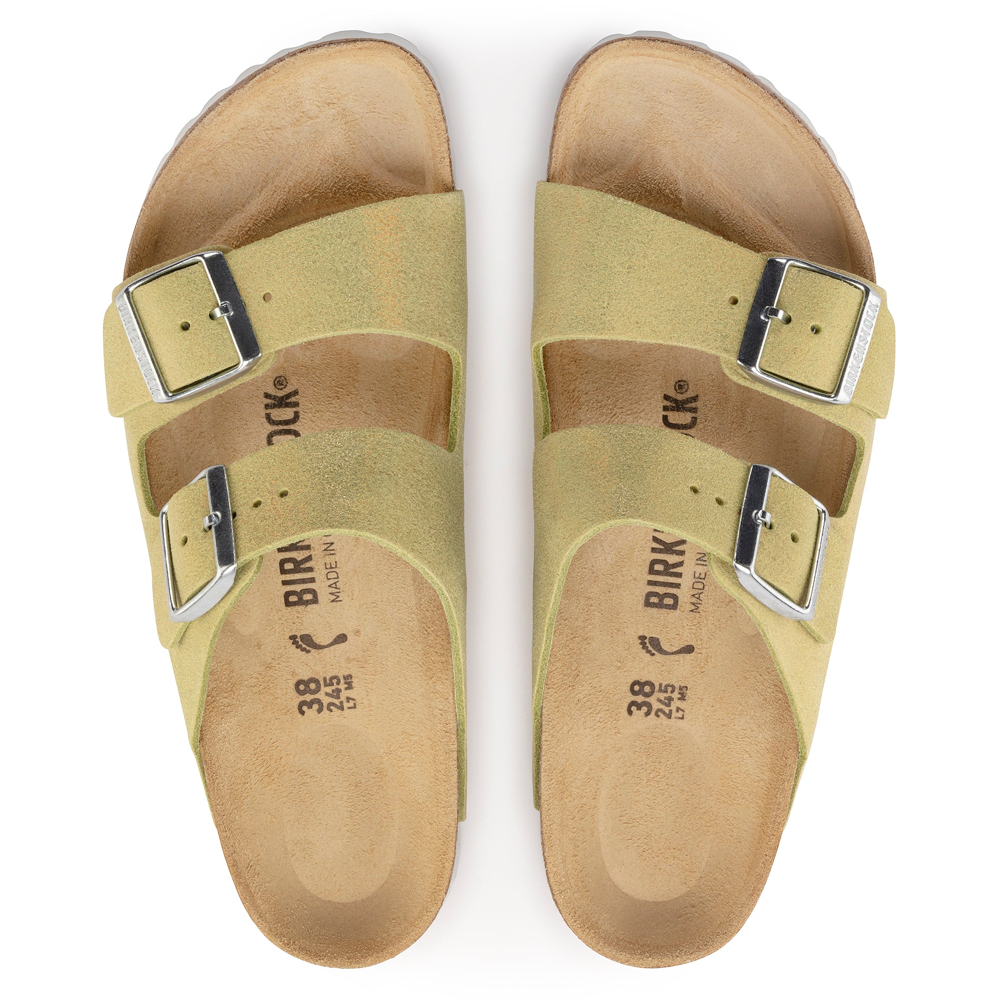 Birkenstock Arizona shimmering popcorn suede