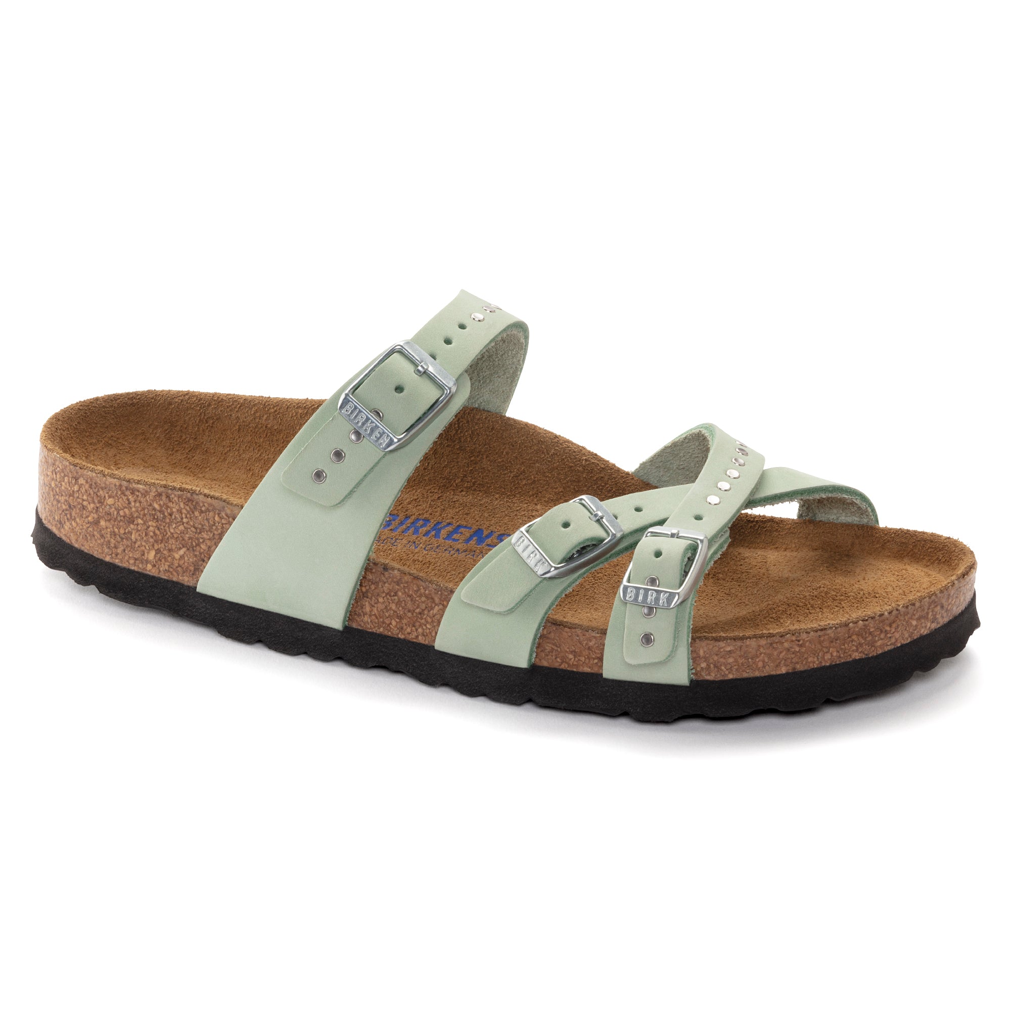 Birkenstock Limited Edition Franca Rivets Soft Footbed matcha nubuck