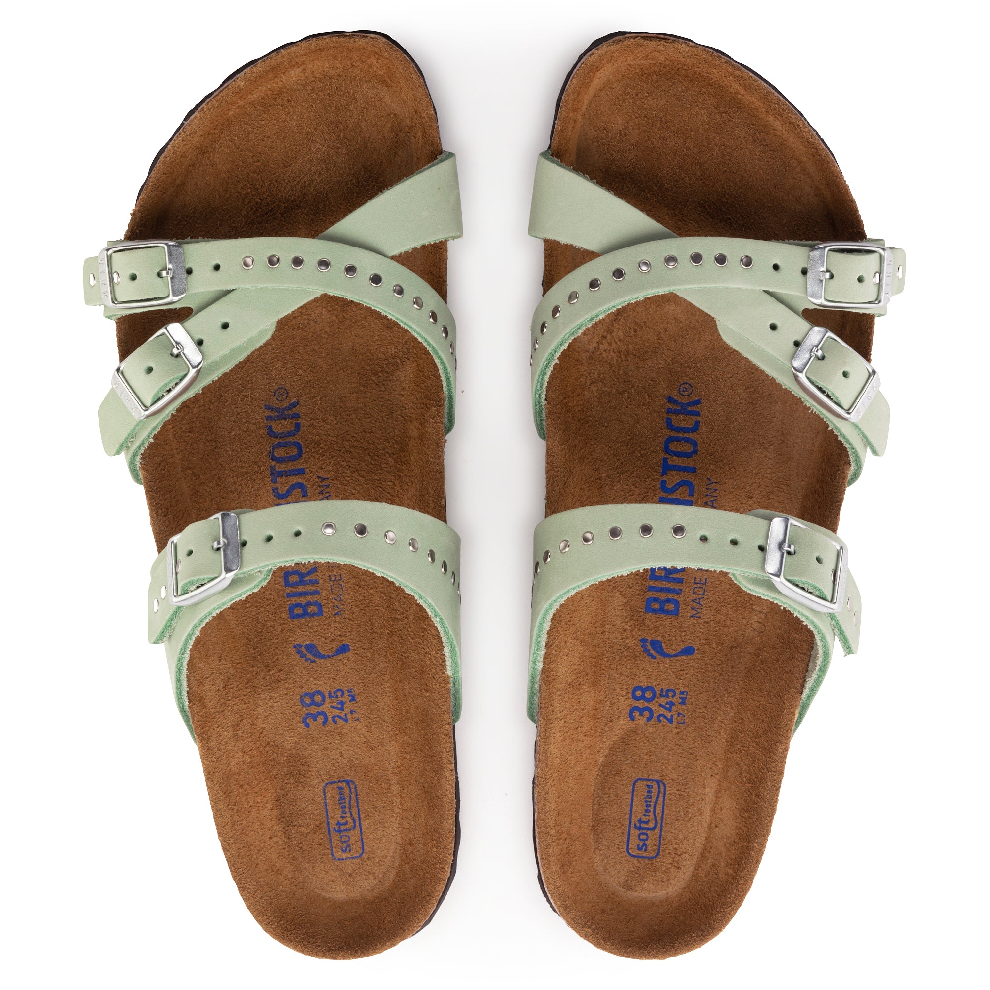 Birkenstock Franca Rivets Soft Footbed matcha nubuck