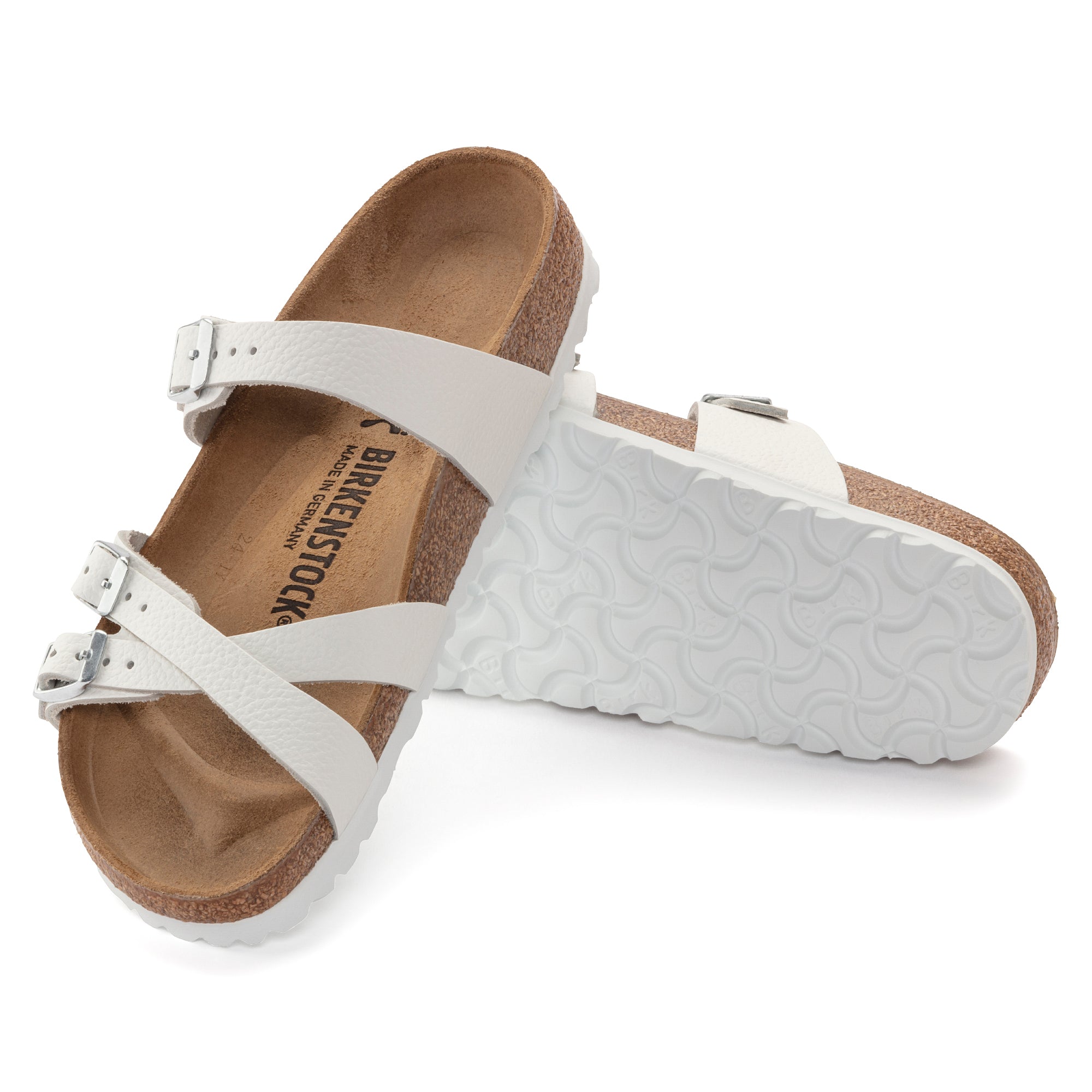 Birkenstock Franca white leather