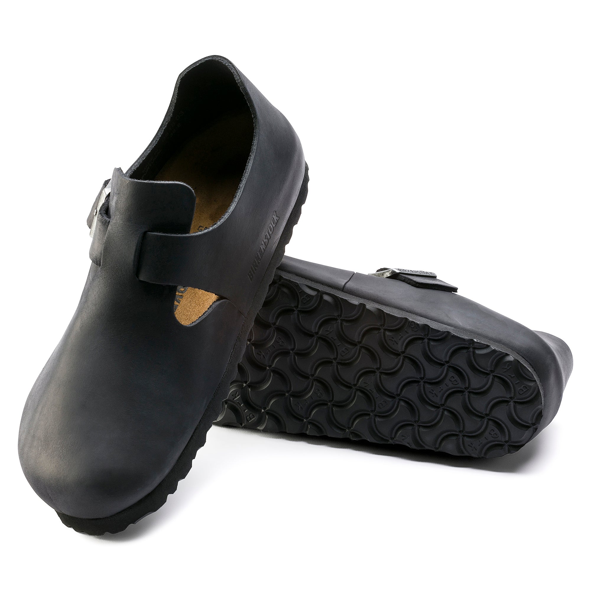 Birkenstock London black oiled leather