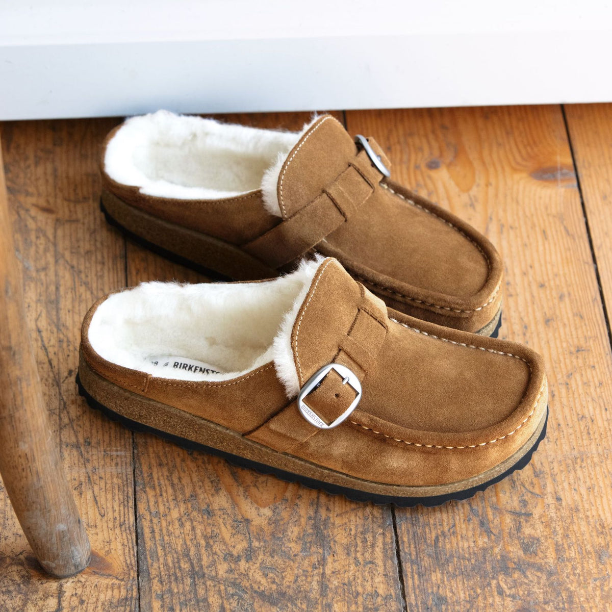 Birkenstock Buckley Shearling tea suede/natural shearling