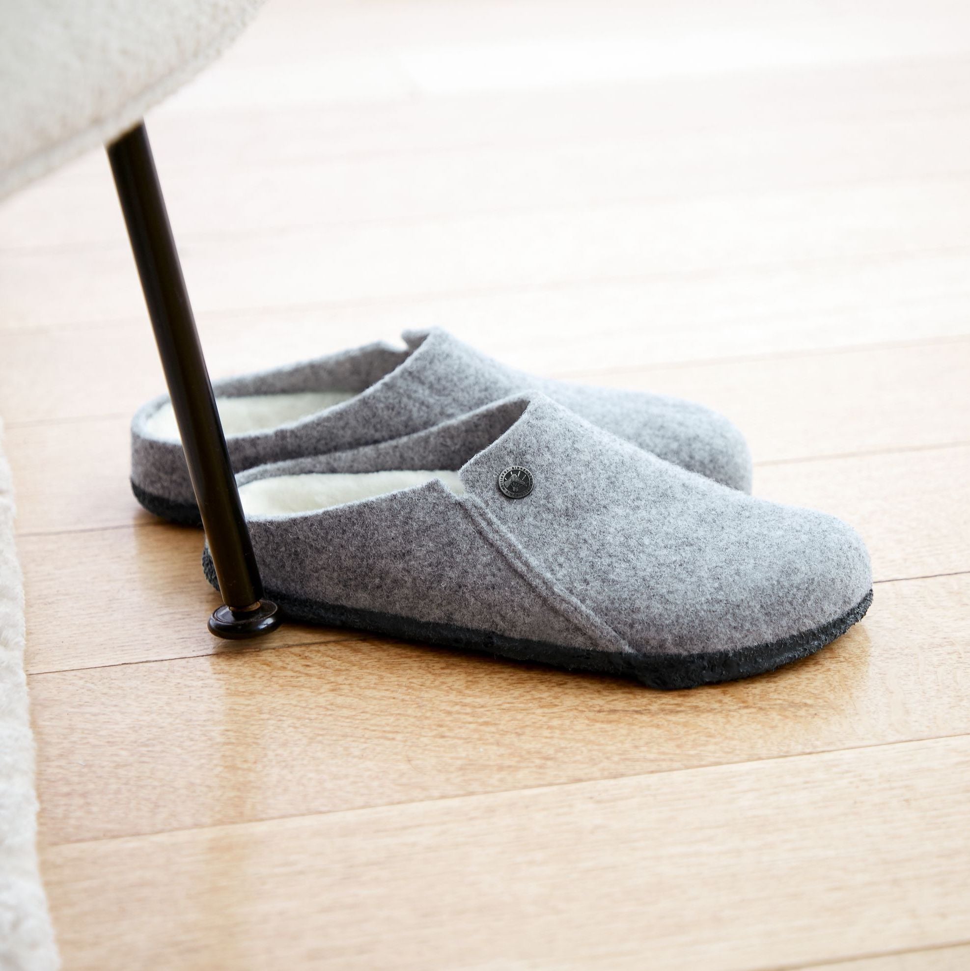 Birkenstock Zermatt Shearling light gray wool/natural shearling