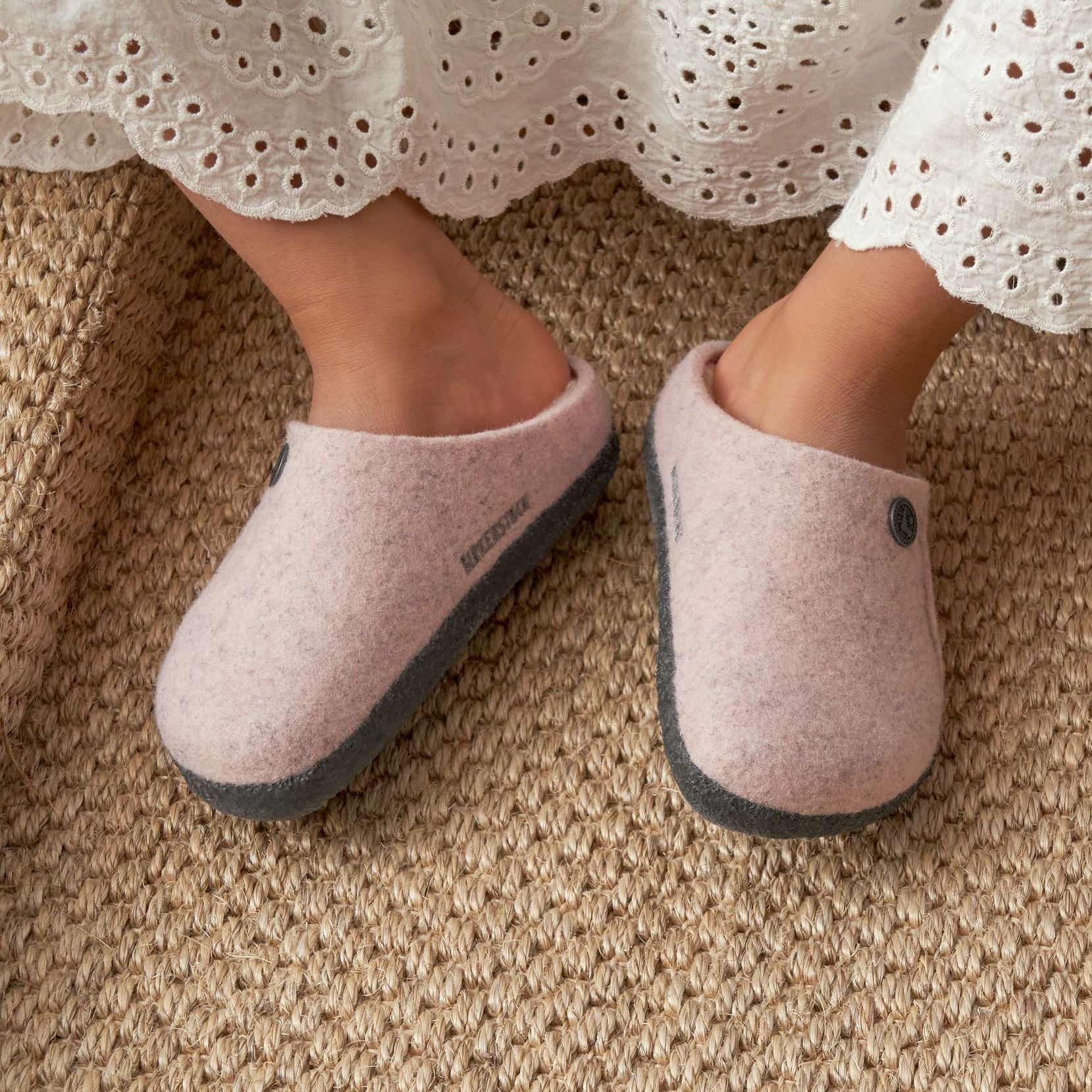 Birkenstock Kids Limited Edition Zermatt soft pink wool/natural shearling