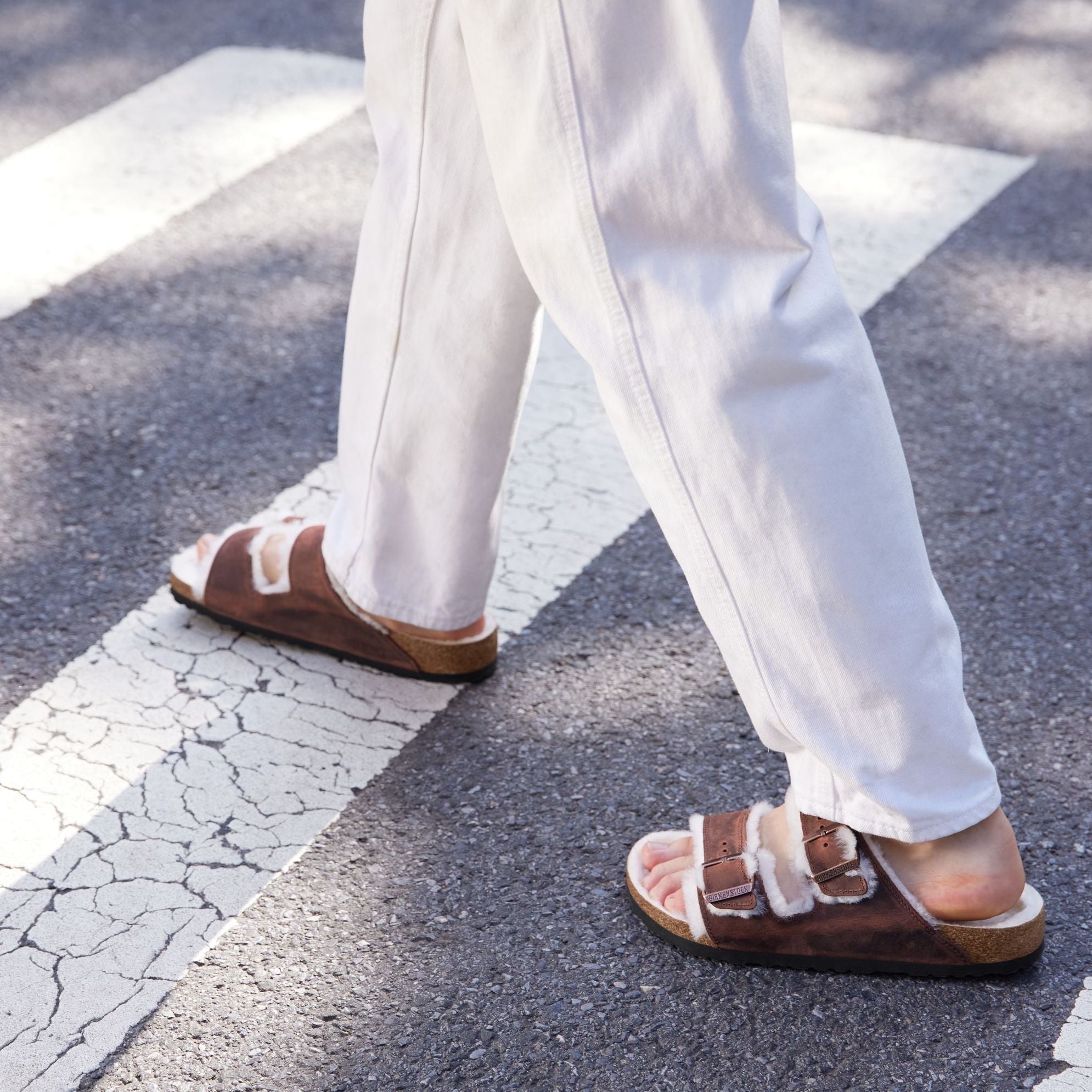 Birkenstock Arizona Shearling habana oiled leather/natural shearling