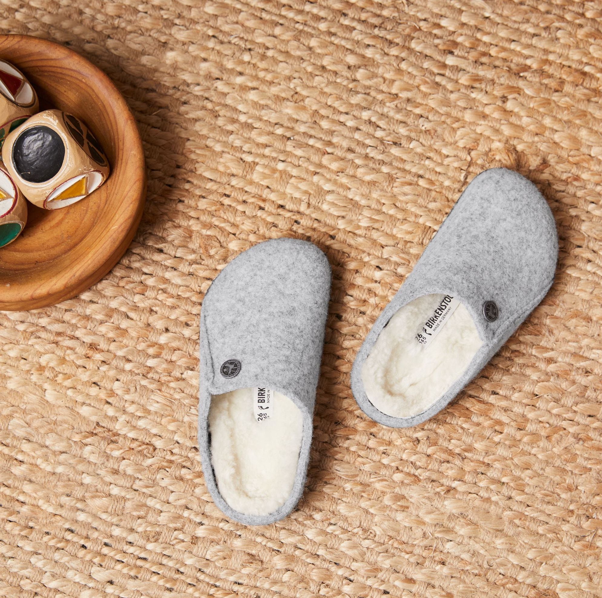 Birkenstock Kids Zermatt Shearling light gray wool/natural shearling