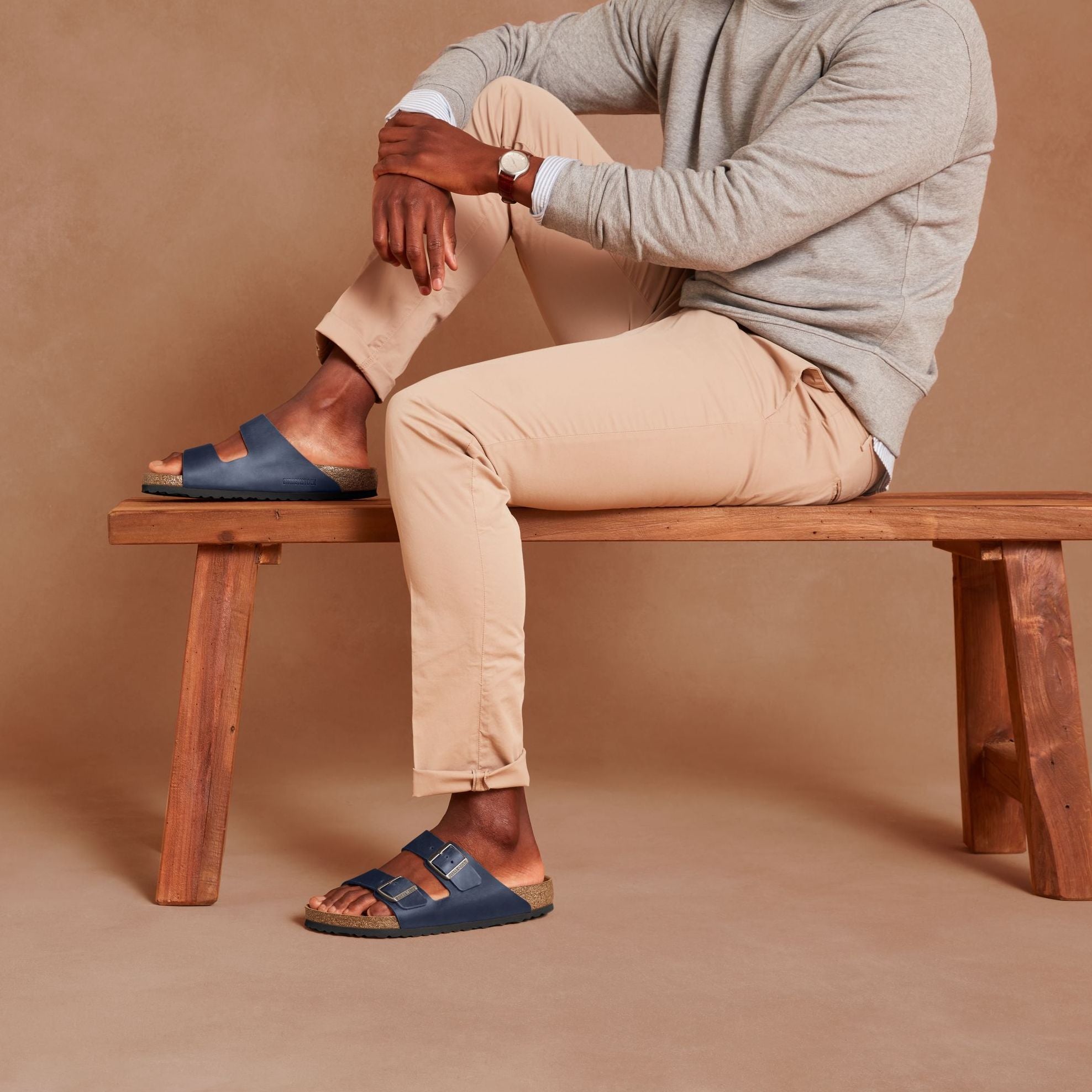 Birkenstock Arizona Soft Footbed blue oiled leather