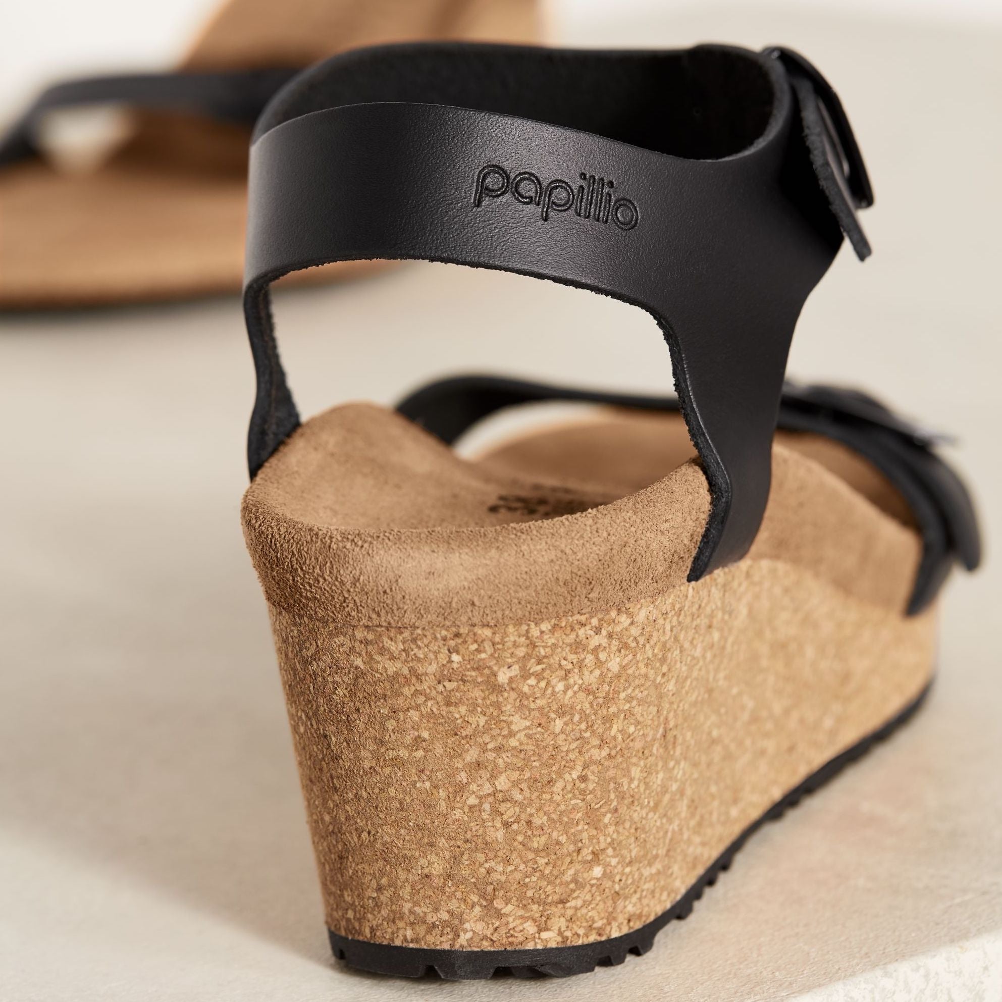 Papillio Soley black leather by Birkenstock