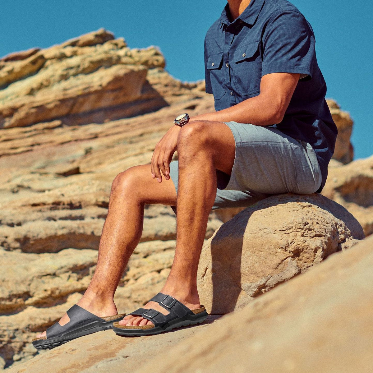 Birkenstock Men's Arizona Crosstown black oiled leather