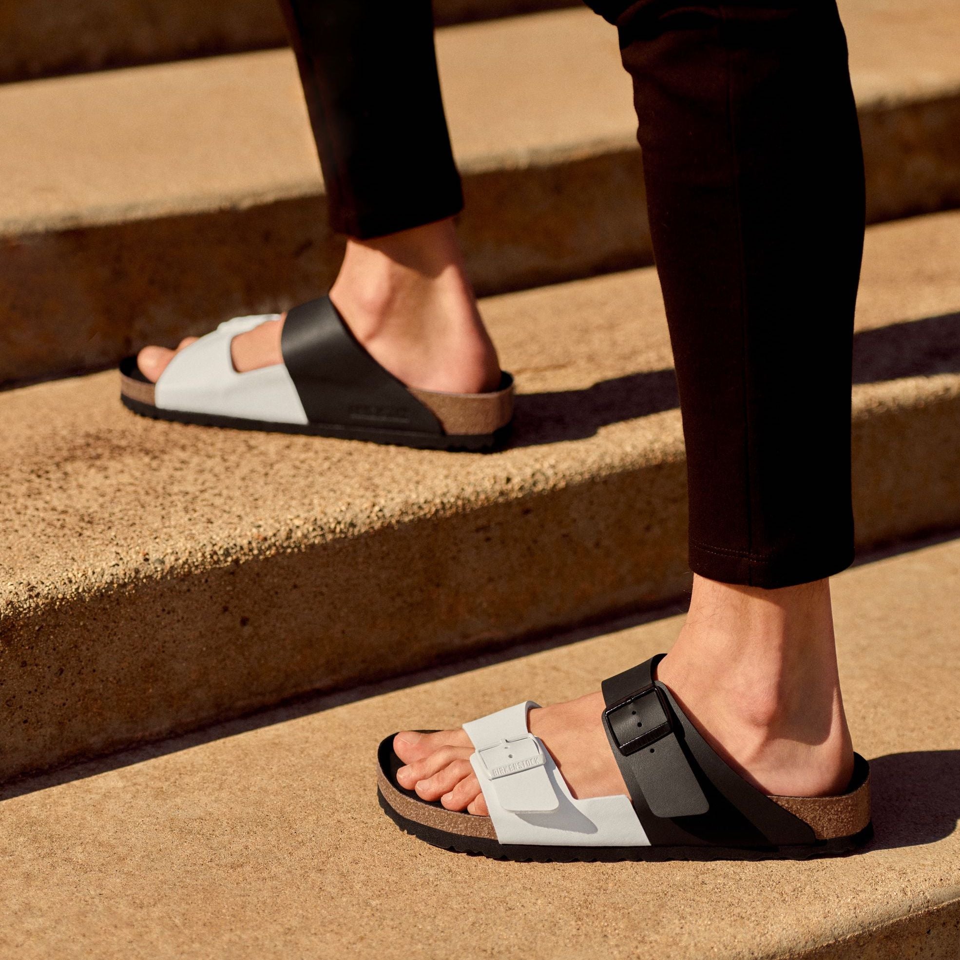 Birkenstock Arizona Split black/white Birko-Flor