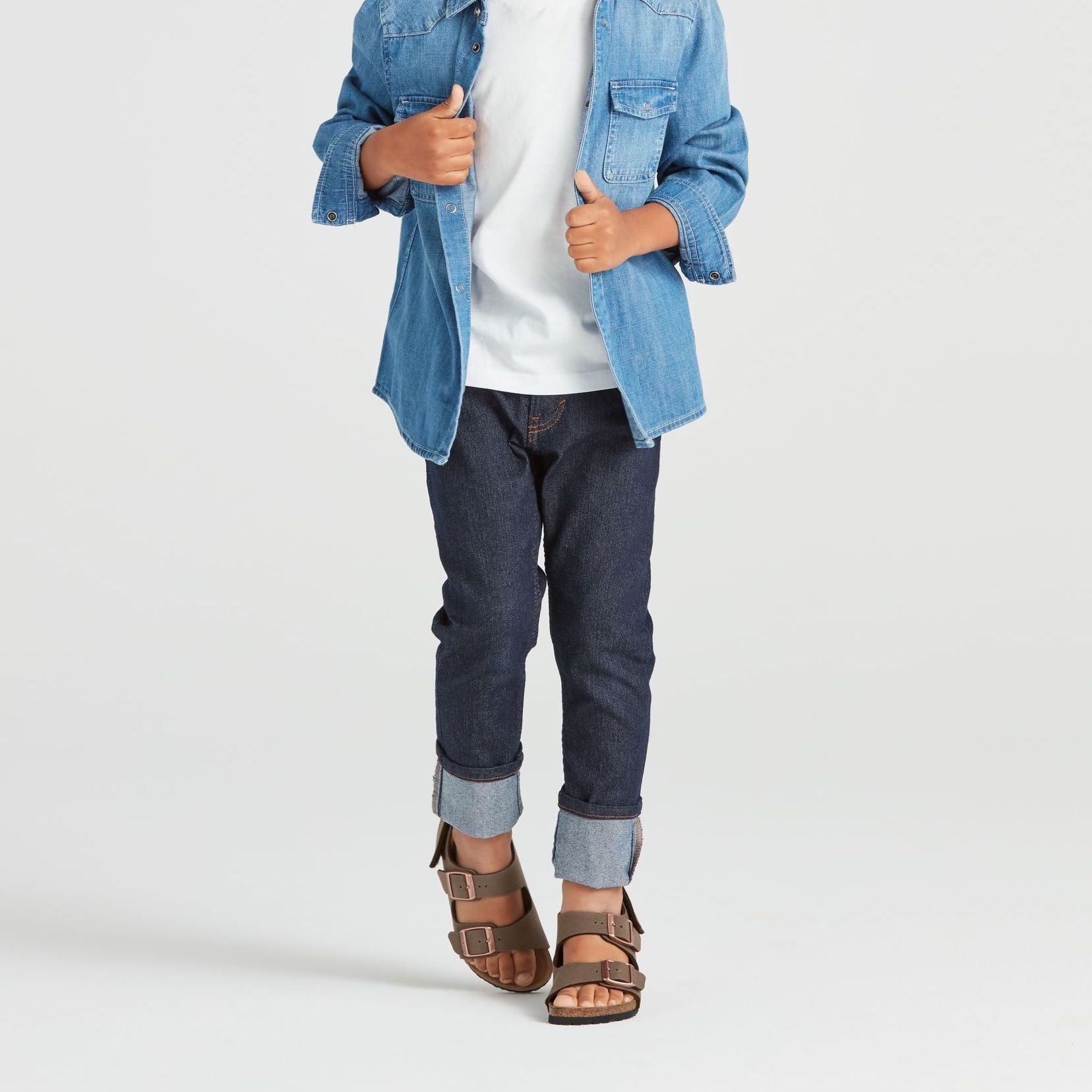 Birkenstock Kids Milano Hook & Loop mocha Birkibuc