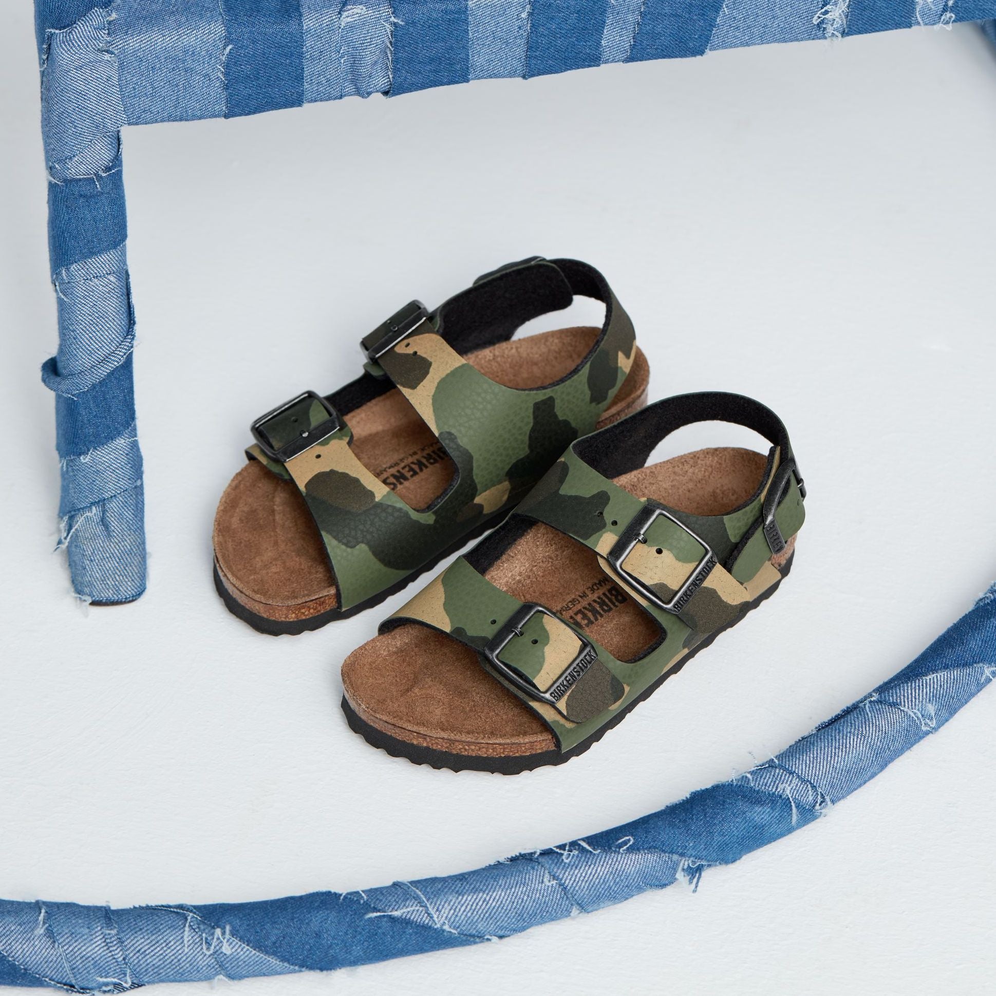 Birkenstock Limited Edition Kids Milano desert soil camo khaki Birko-Flor