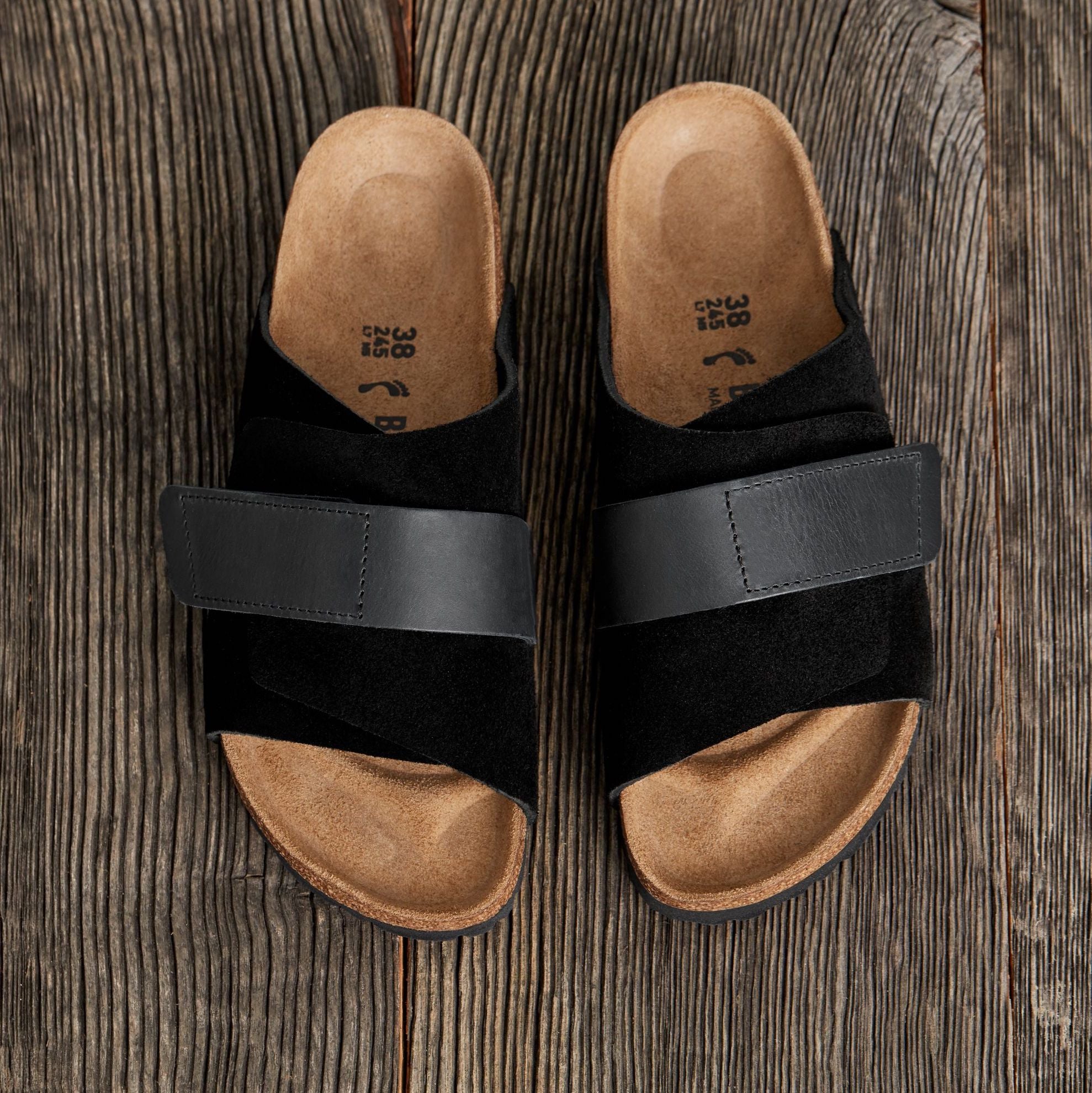 Birkenstock Kyoto black suede/black oiled leather