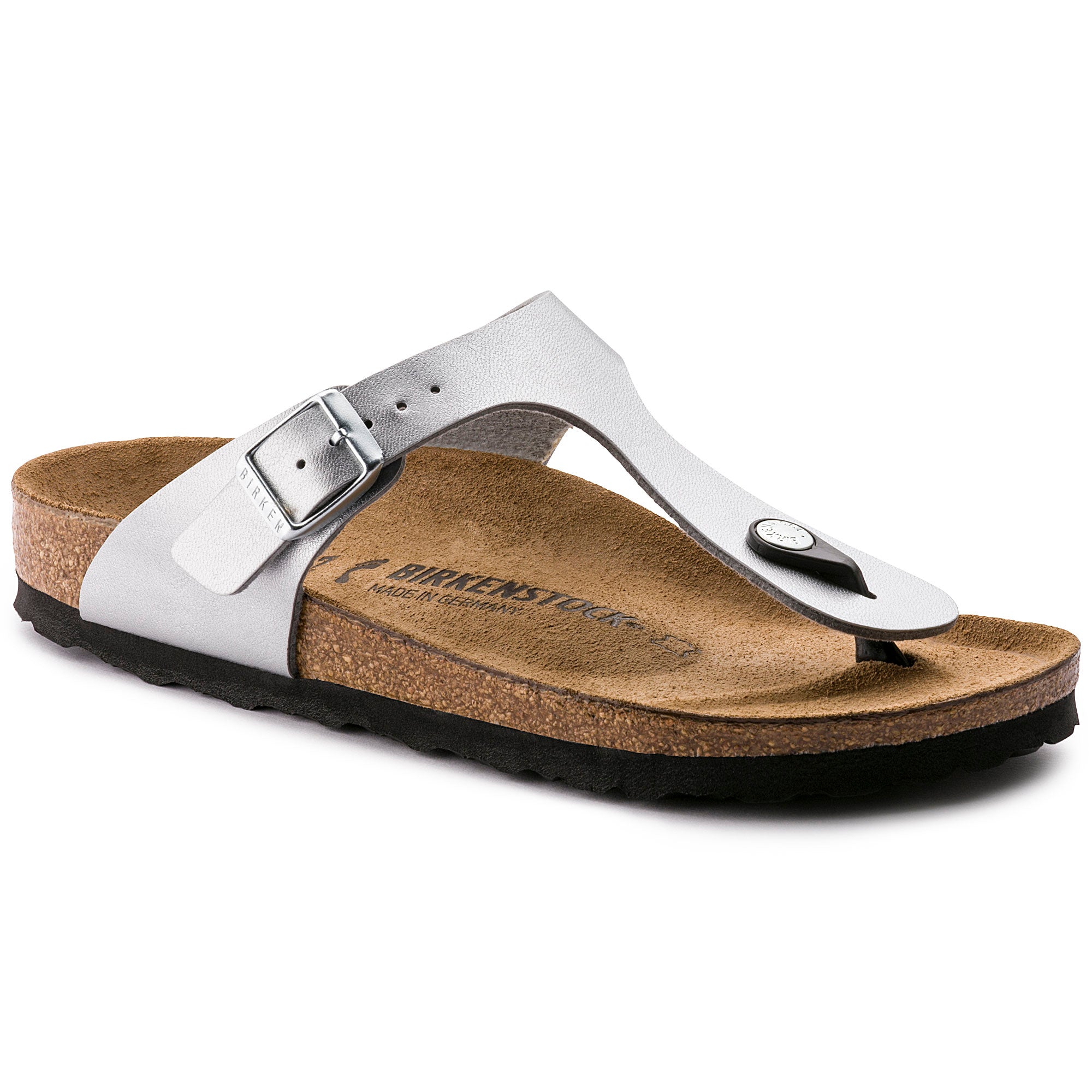 Birkenstock Gizeh silver Birko-Flor