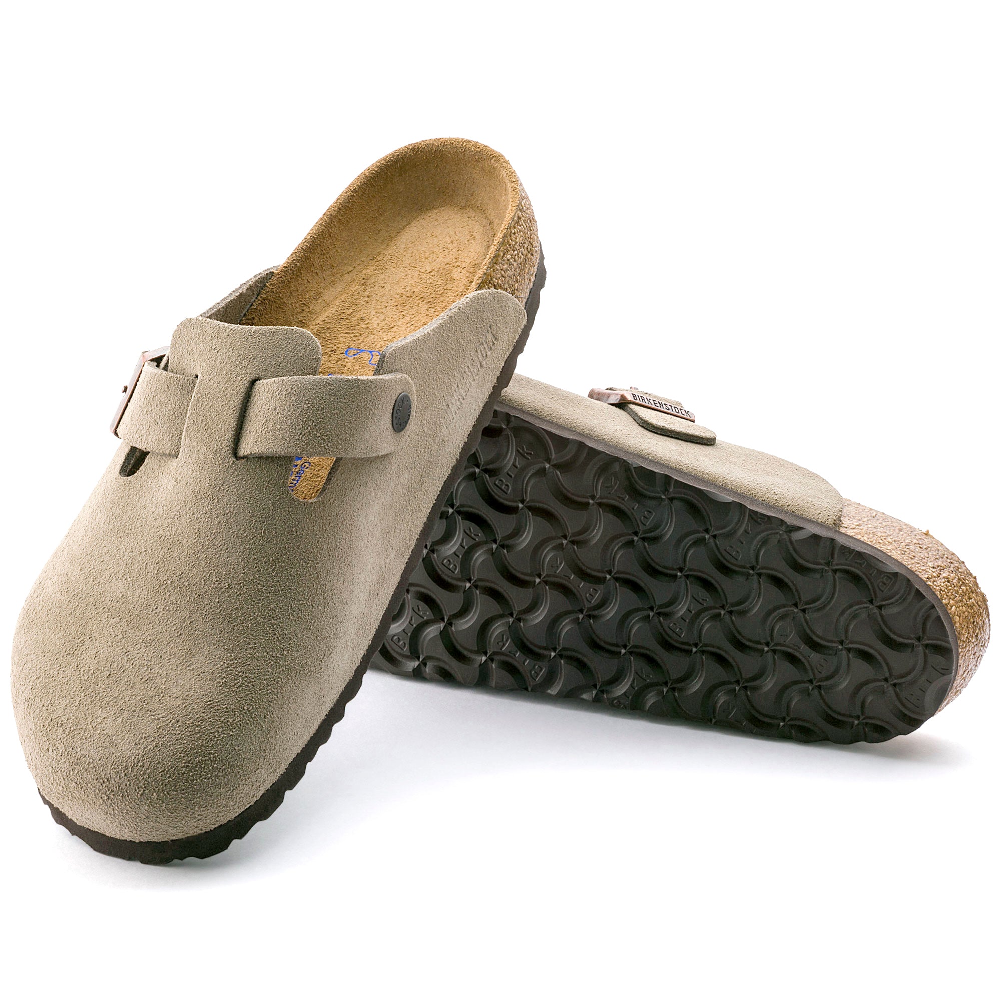 Birkenstock Boston Soft Footbed taupe suede