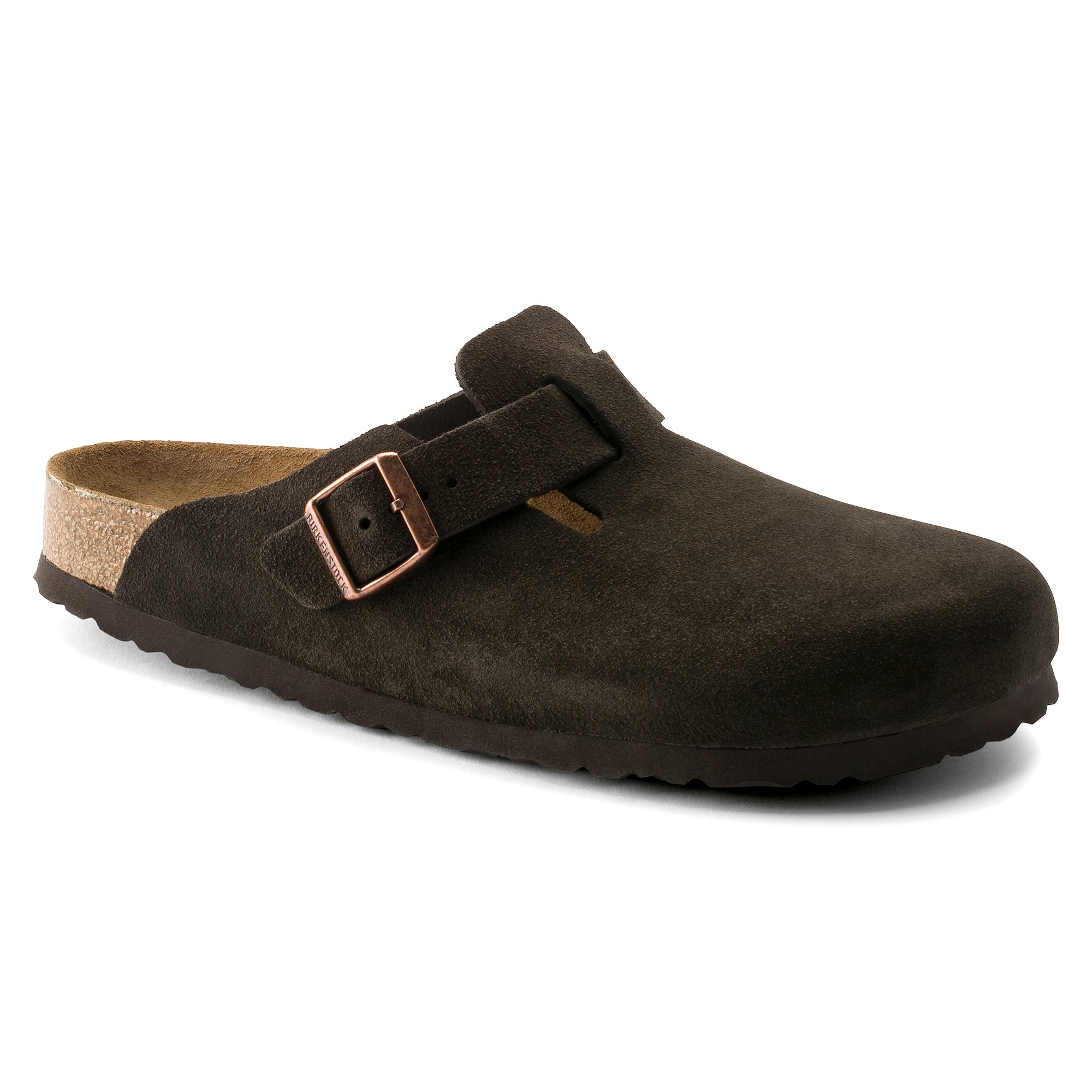 Birkenstock Boston Soft Footbed mocha suede