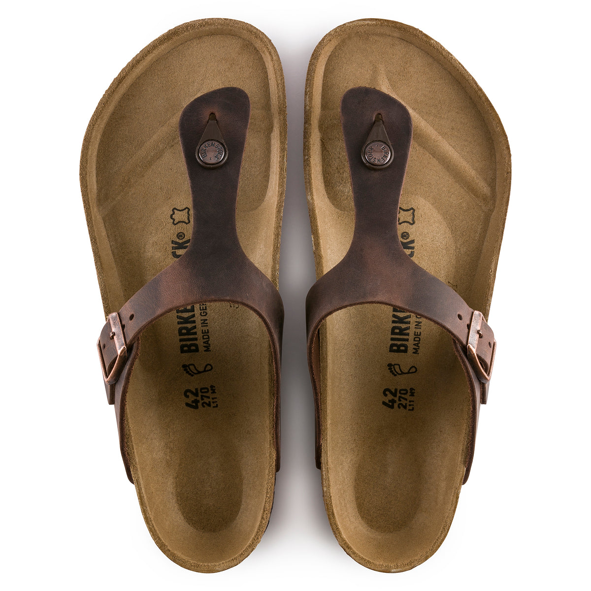 Birkenstock Gizeh habana oiled leather