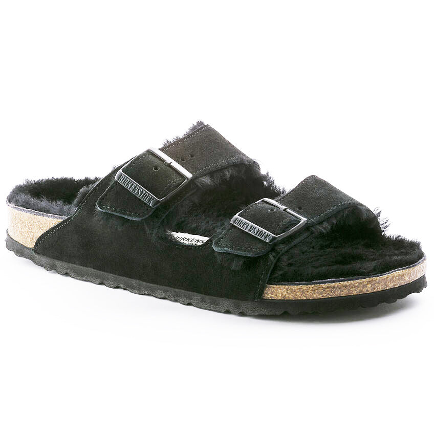 BIRKENSTOCK Arizona BS Fur Shearling Desert Dust Black EUR 44, US Men\'s size 11 Arizona Shearling Synthetics in Color Desert Dust Black  main image 3
