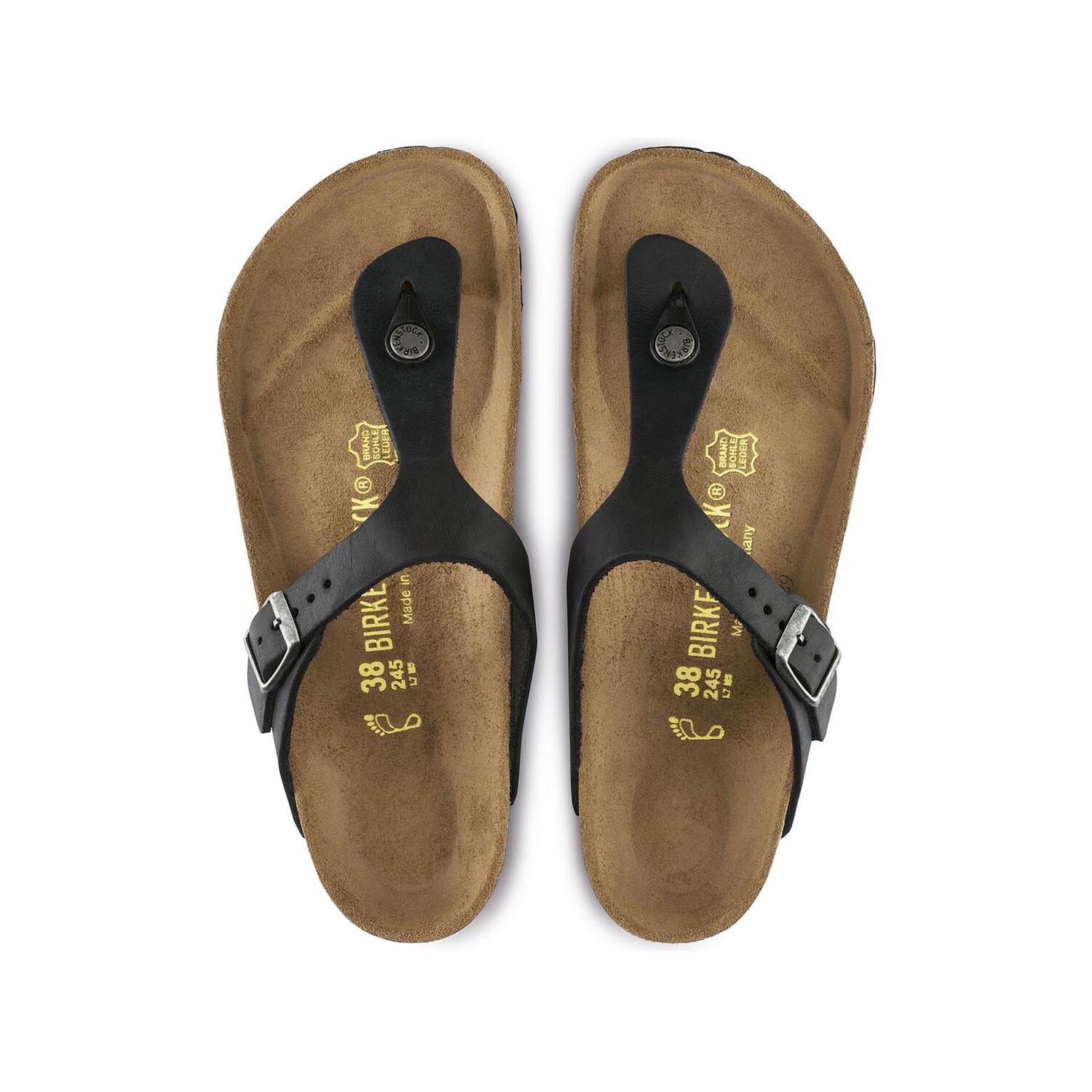 Birkenstock Gizeh black oiled leather