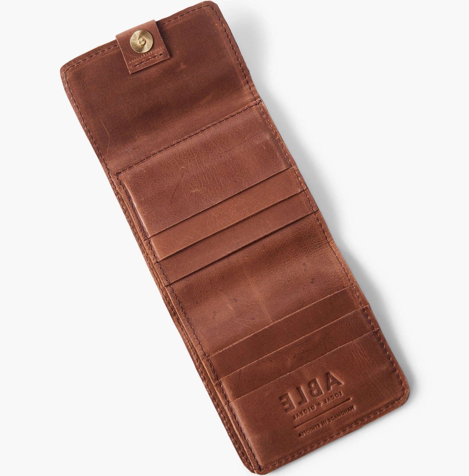 Able Kene Square Wallet whiskey leather