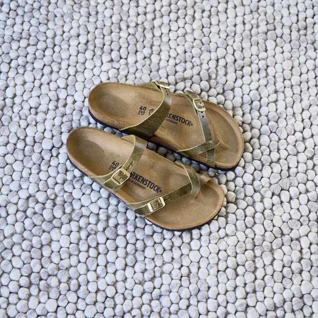 Birkenstock Mayari green olive oiled leather