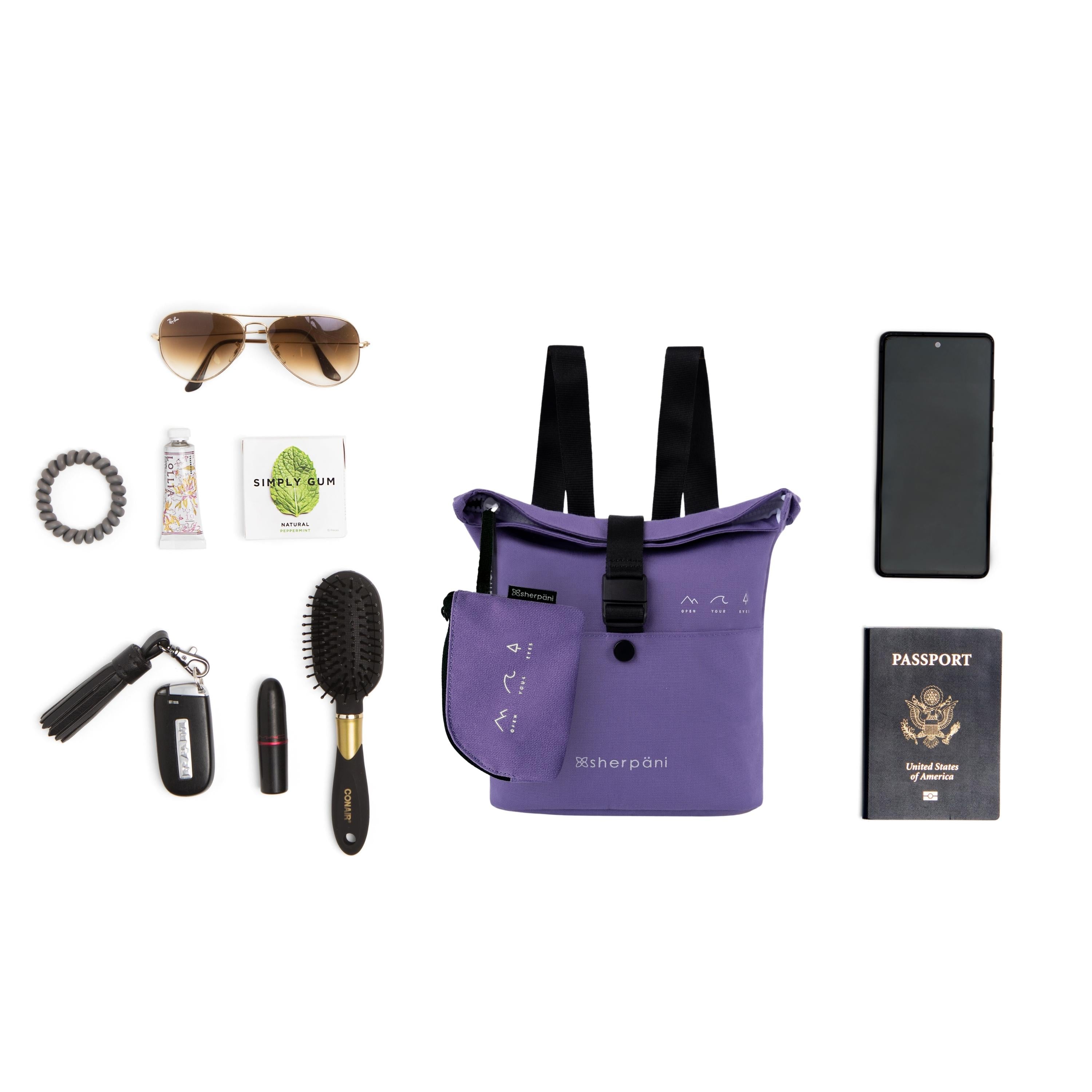 Sherpani Eiko Crossbody Mini Backpack iris