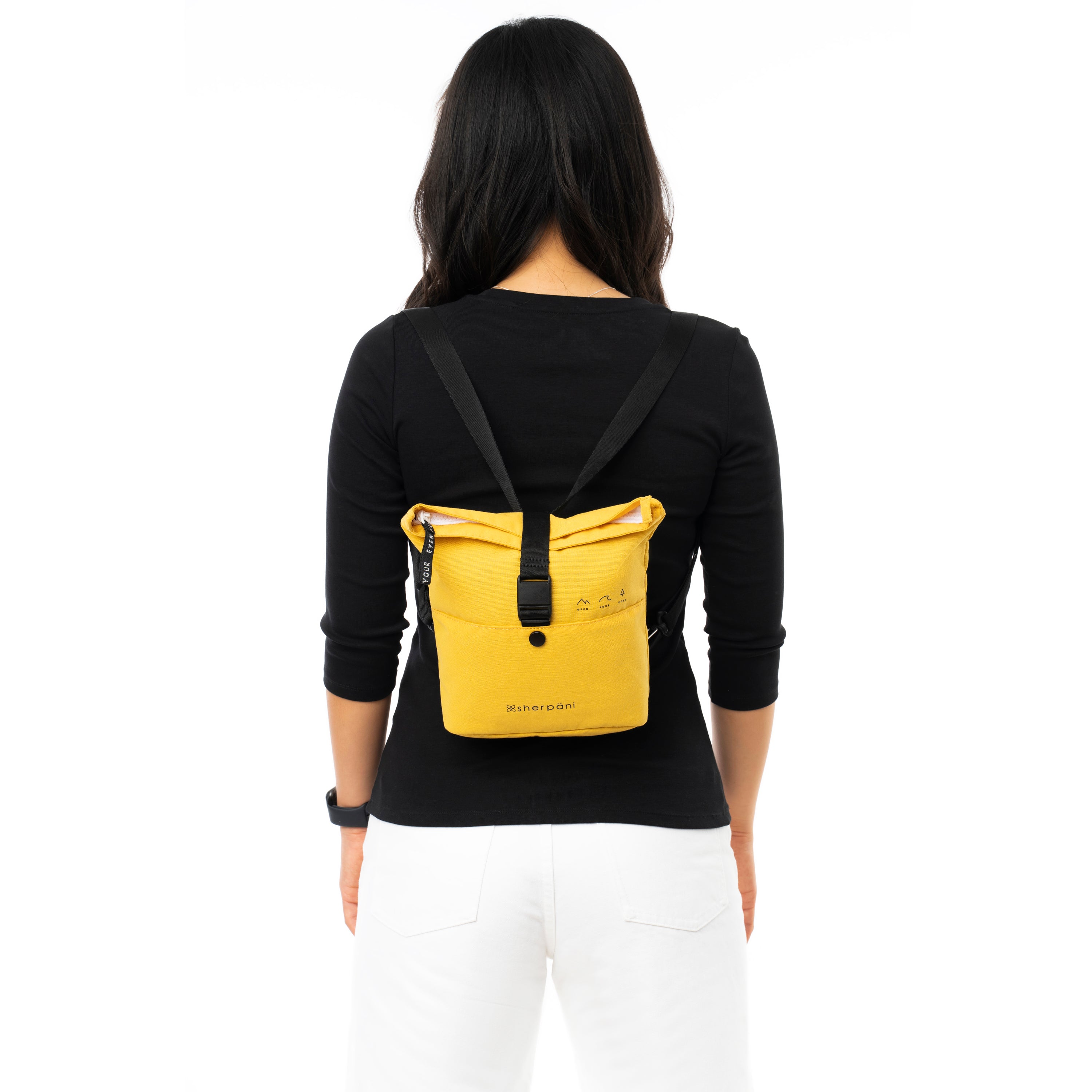 Sherpani Eiko Crossbody Mini Backpack sunflower