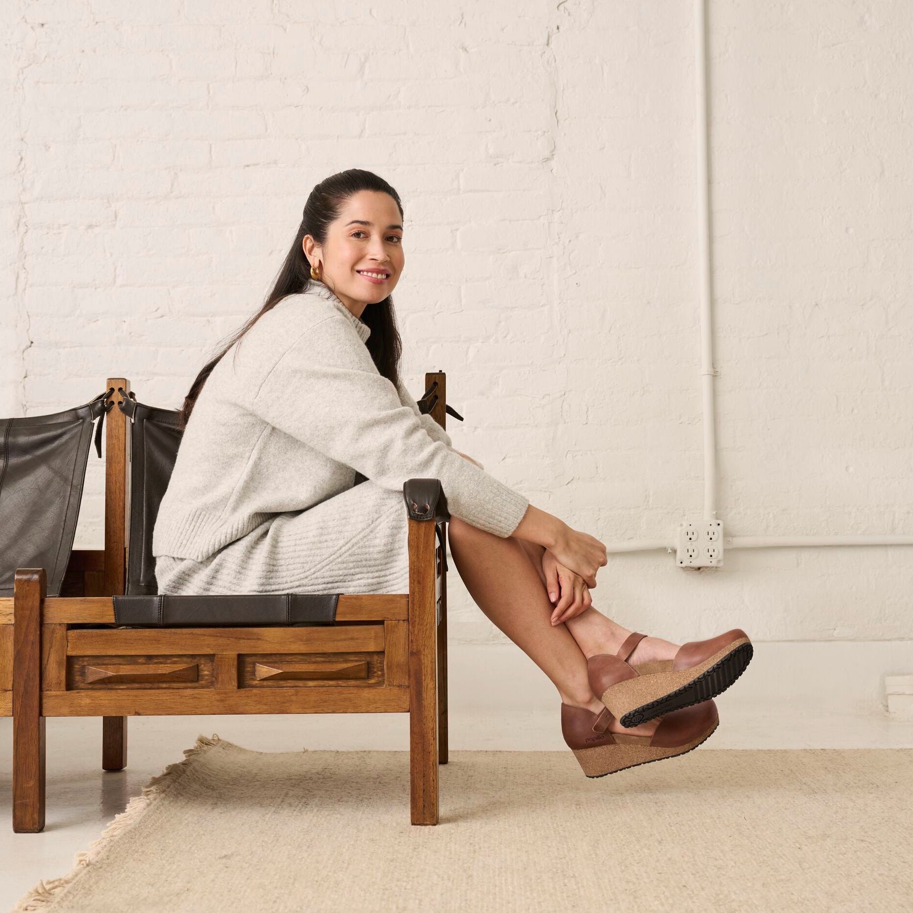 Papillio Mary cognac leather by Birkenstock