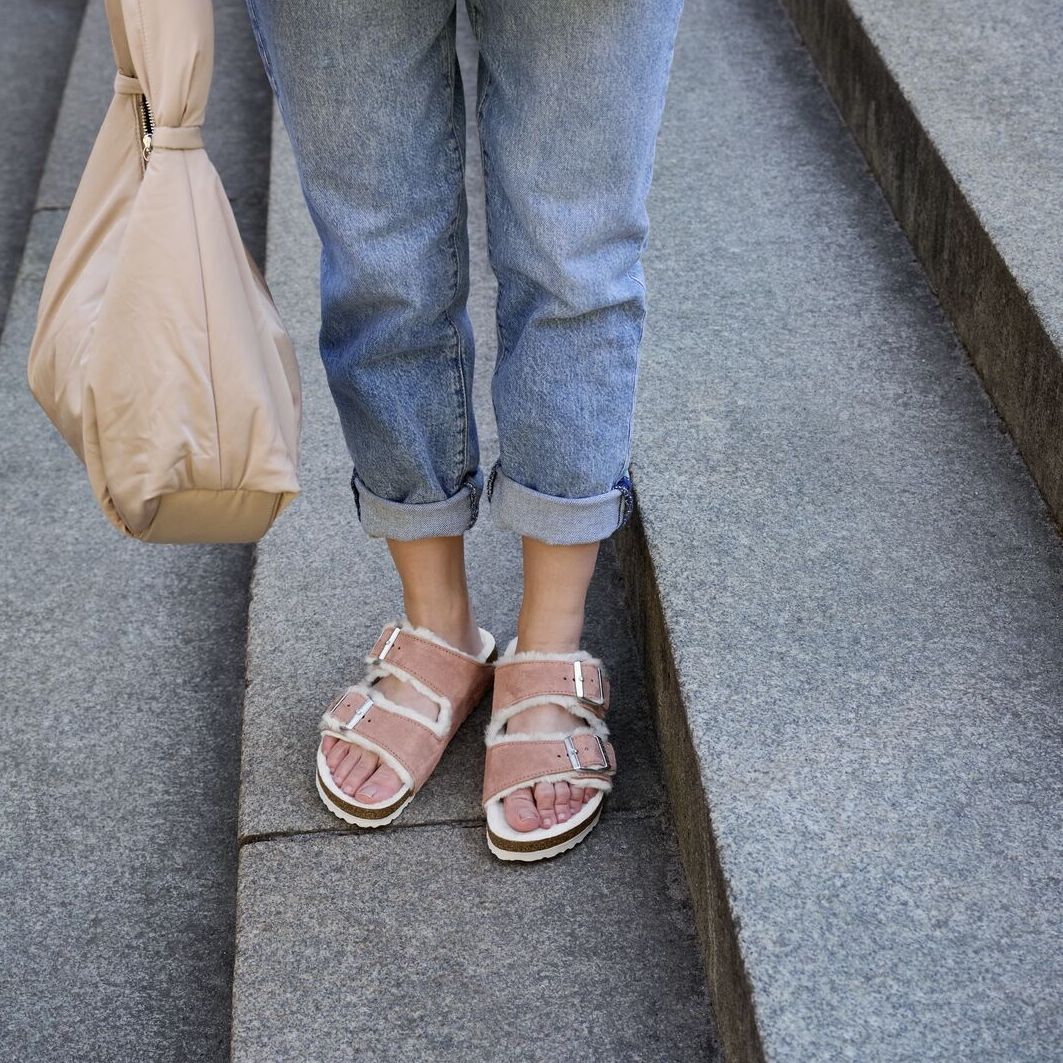Birkenstock Arizona Shearling pink clay suede/natural shearling