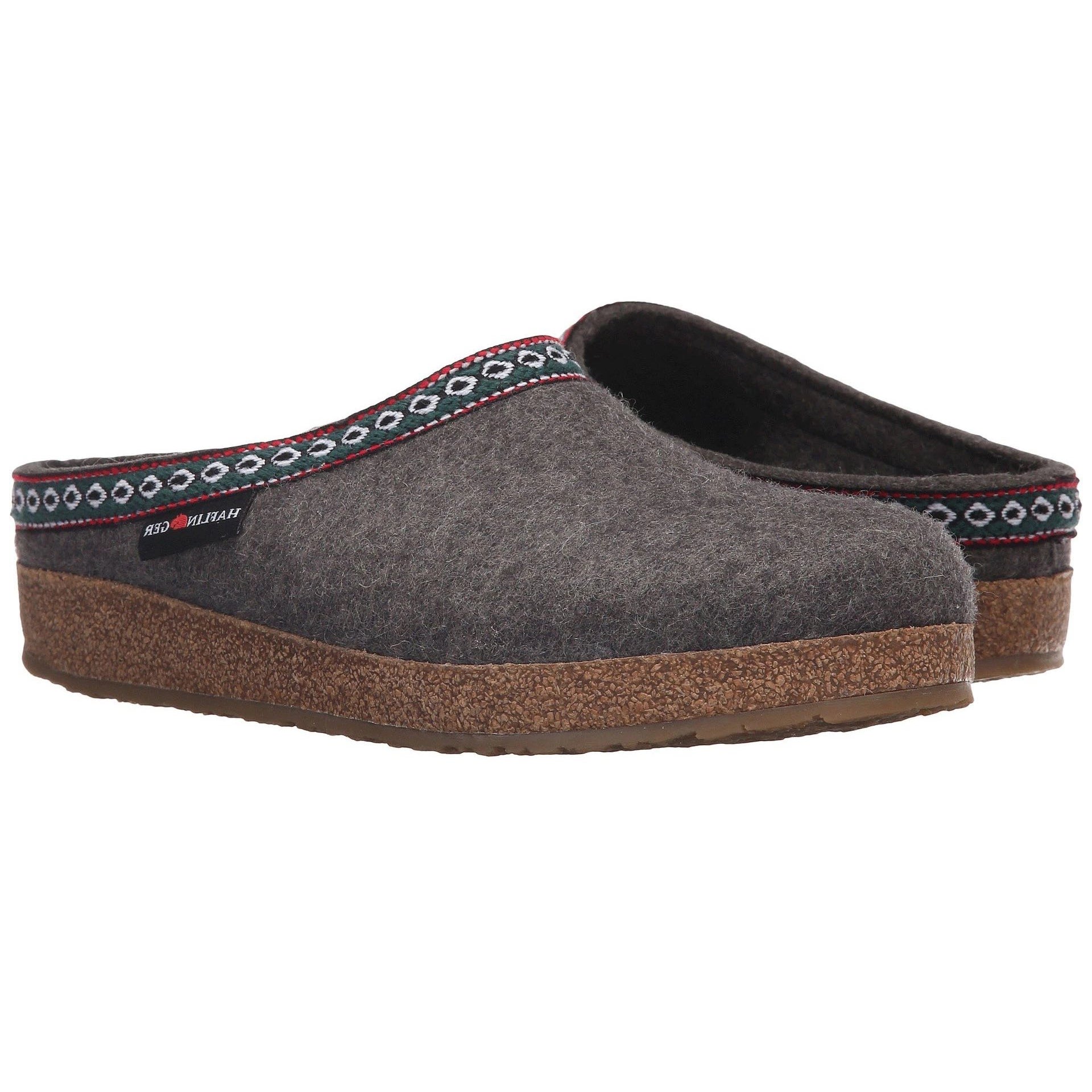 Haflinger GZ Grizzly Clog grey wool felt