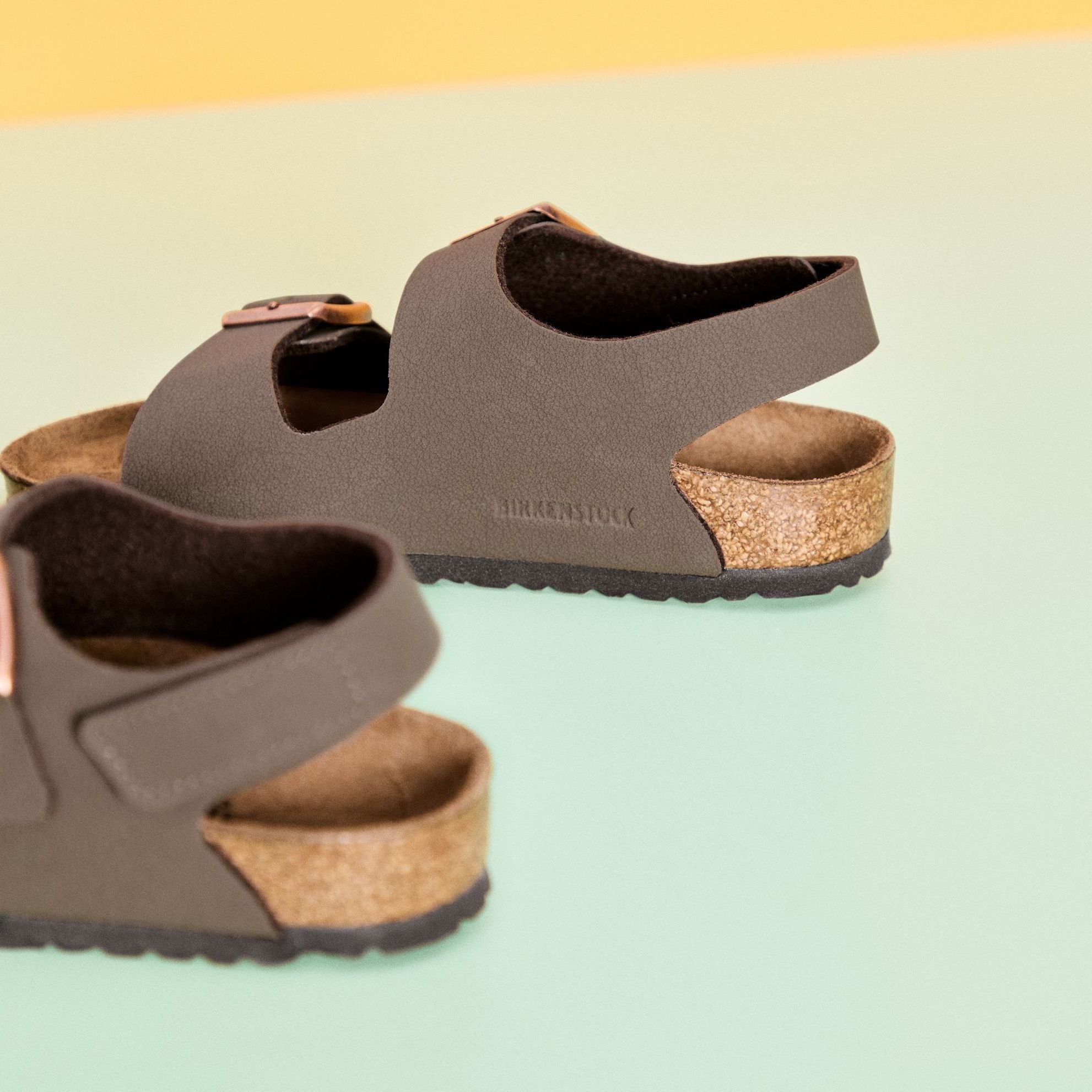 Birkenstock Kids Milano Hook & Loop mocha Birkibuc